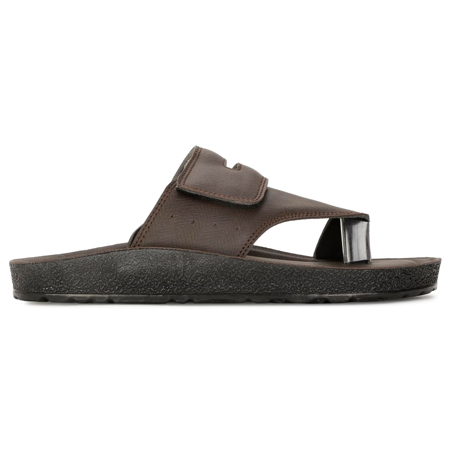 Bata brown toe ring chappal for men