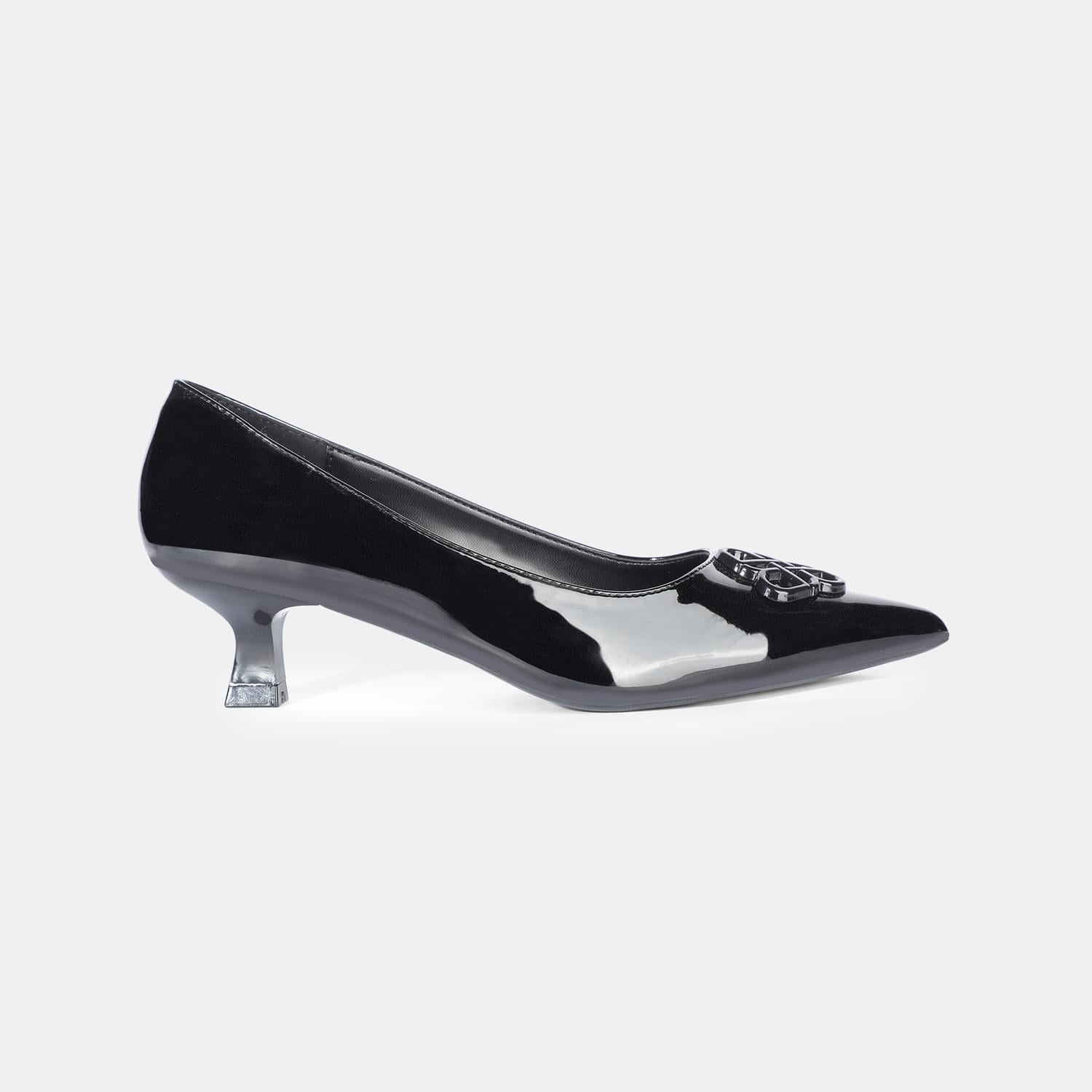 RED LABEL BLACK PUMPS FOR WOMEN