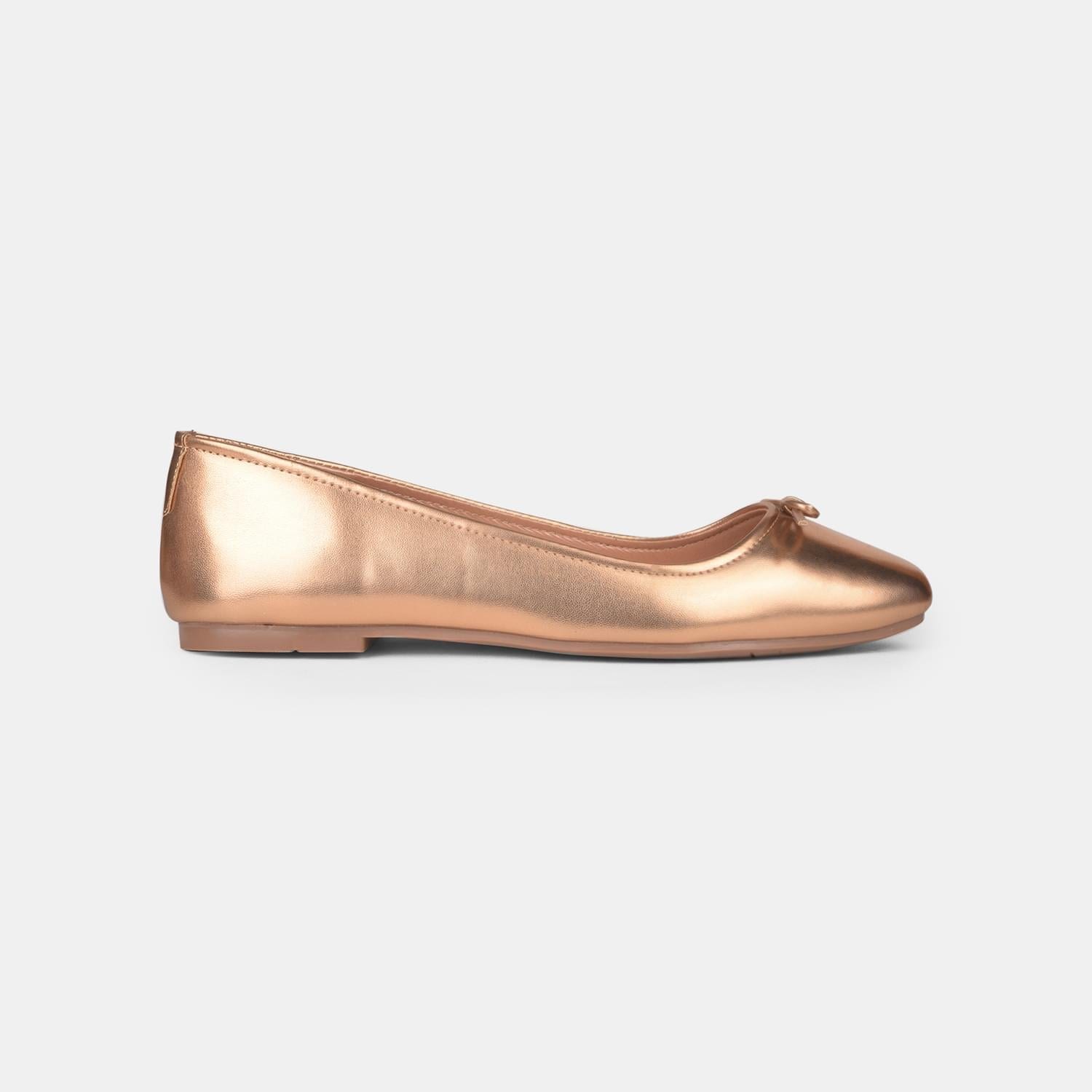 Bata Gold Ballerinas For Women
