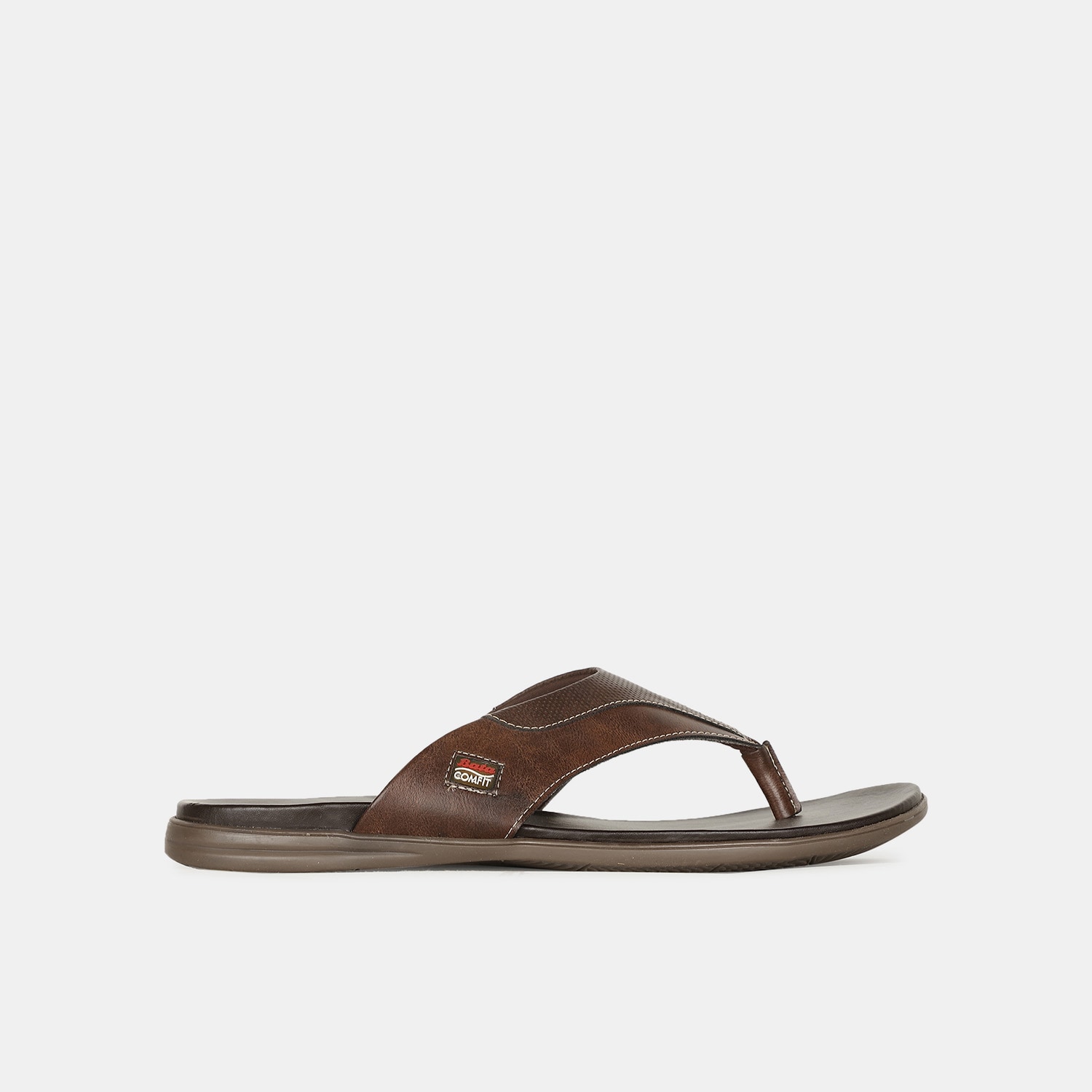 Bata Dark Brown Chappal For Men