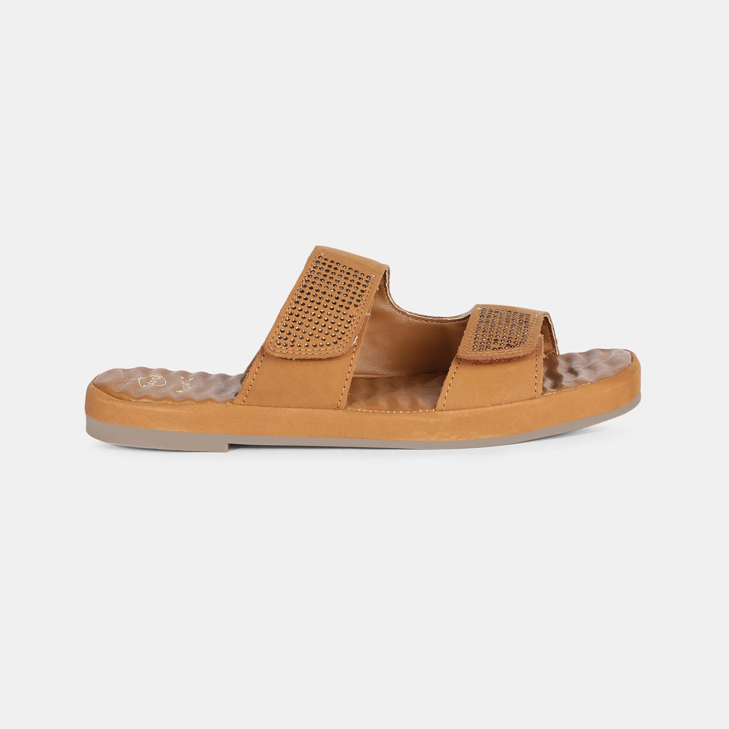 SCHOLL TAN SLIPPERS FOR WOMEN