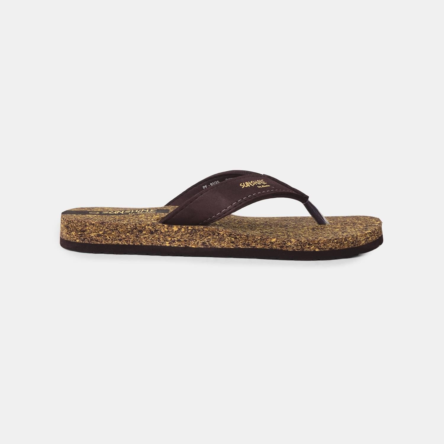 BATA SUNSHINE BROWN SLIPPERS FOR MEN