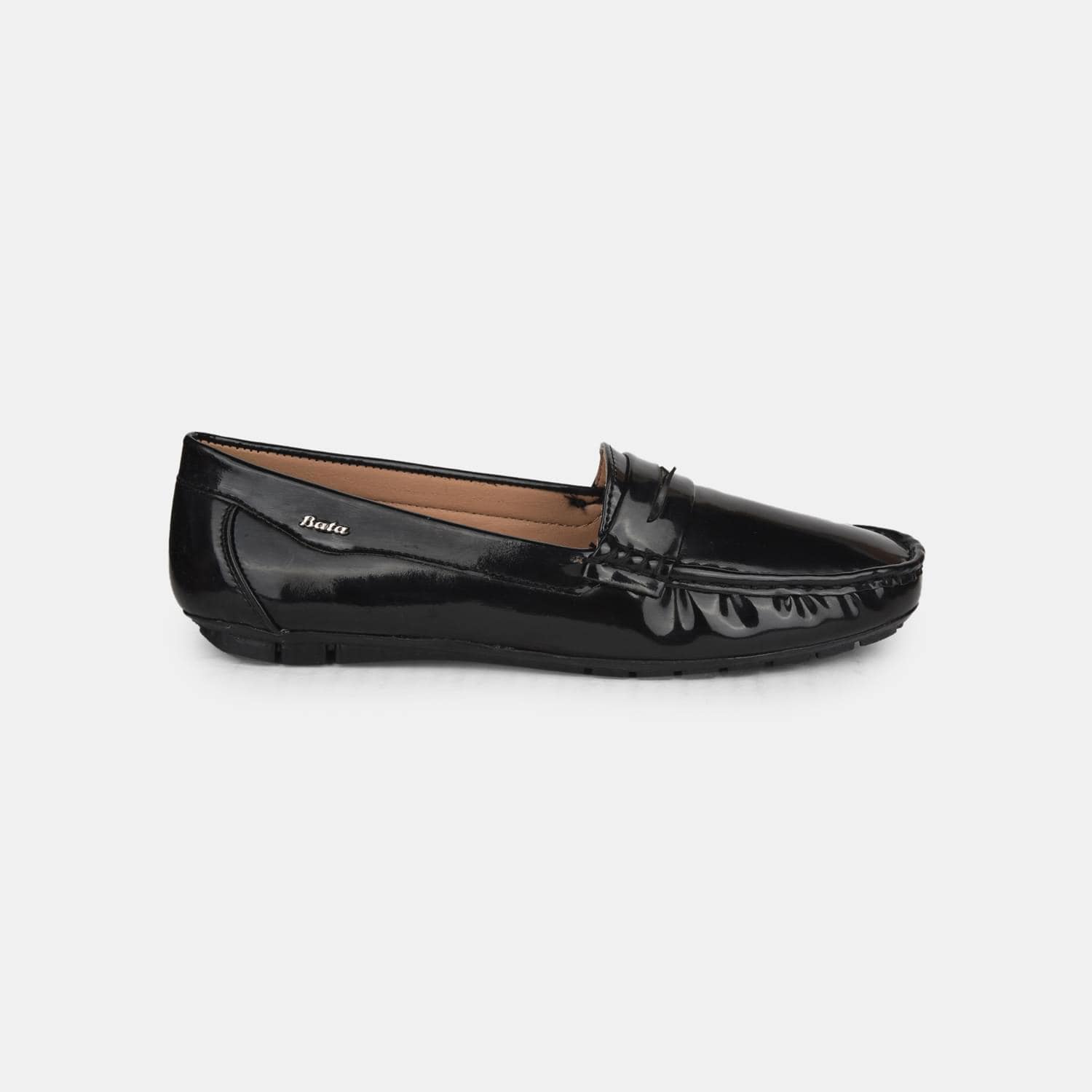 Bata Black Loafers for Women