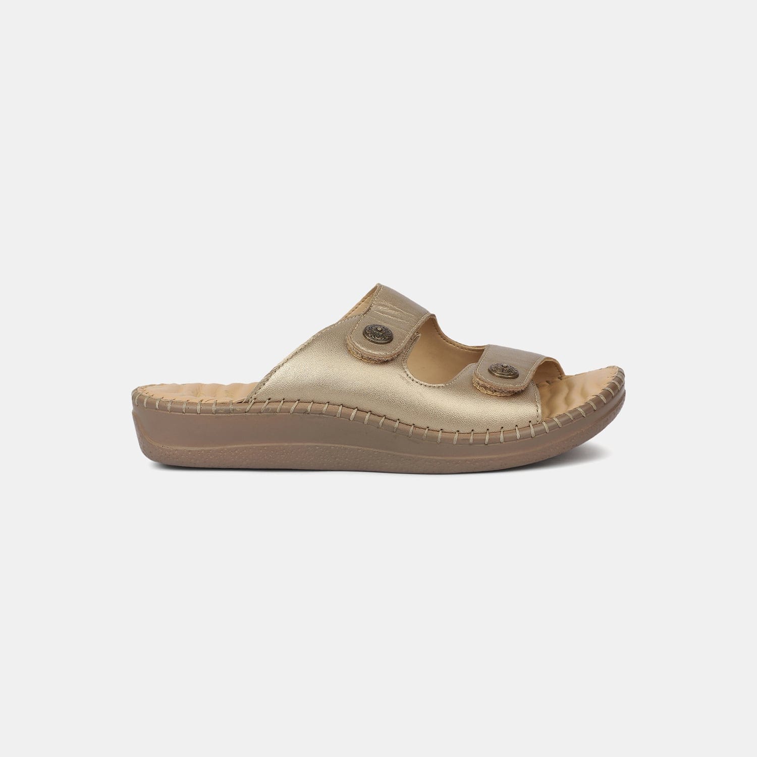 Scholl Gold Mule For Women