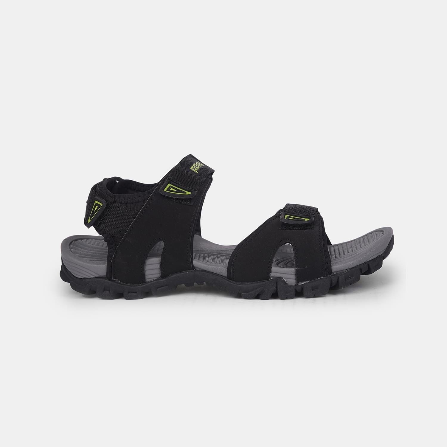 Power Black Sports Sandals For Men