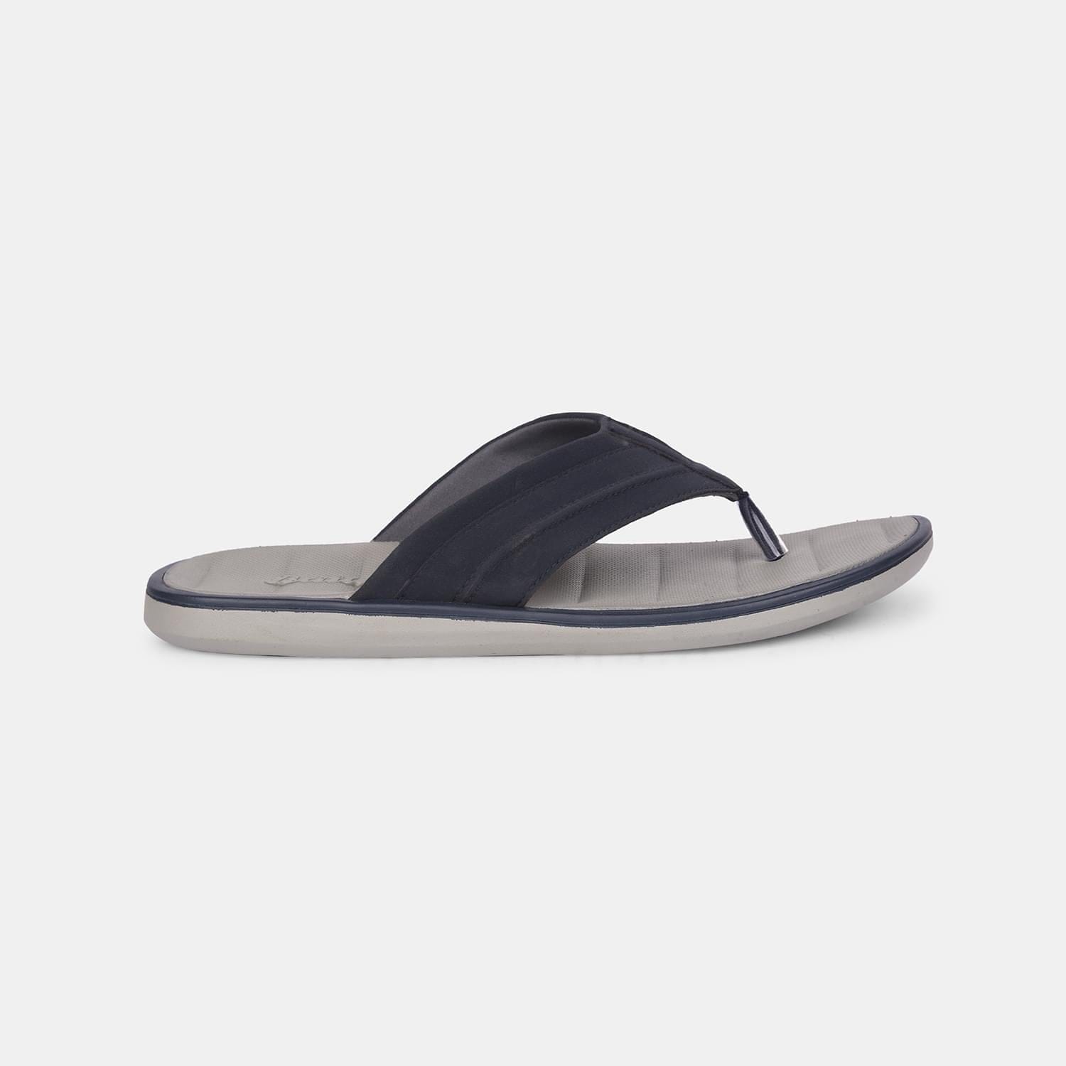 Bata blue casual thong slippers for men
