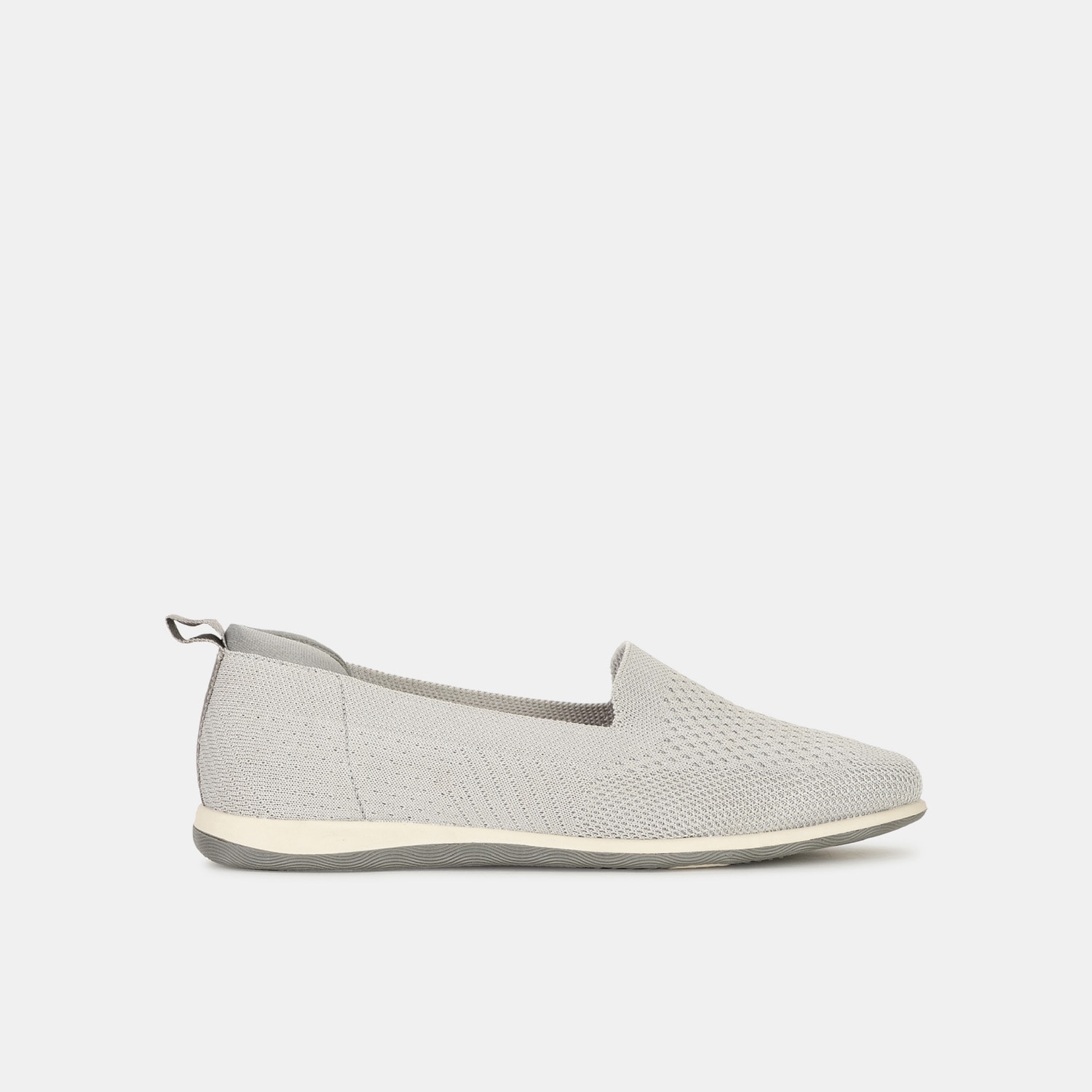 Bata comfit grey textile casual slip-ons for women