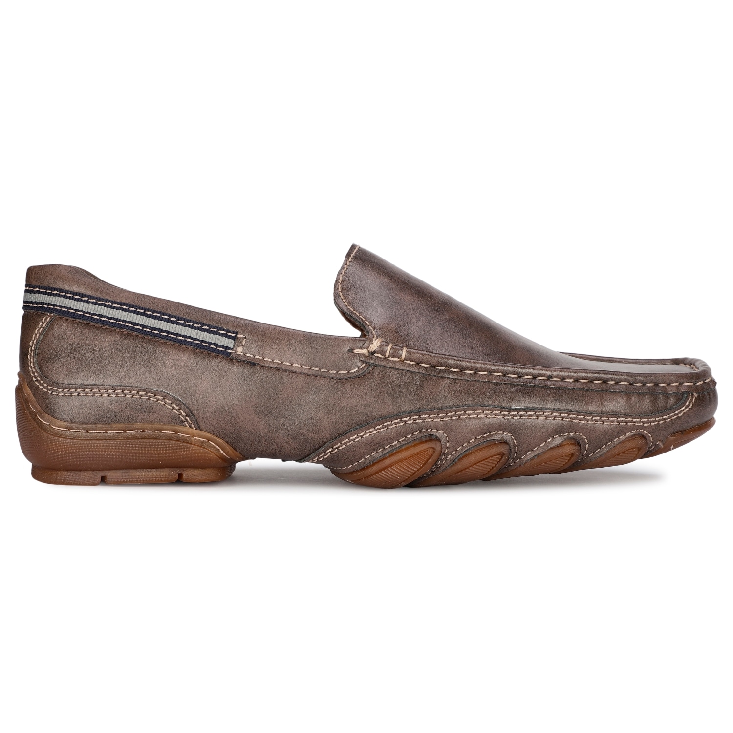Red Label Brown Loafers For Men