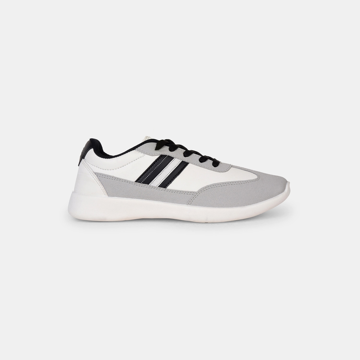 Bata Grey Lace-Up Casual Shoes For Men