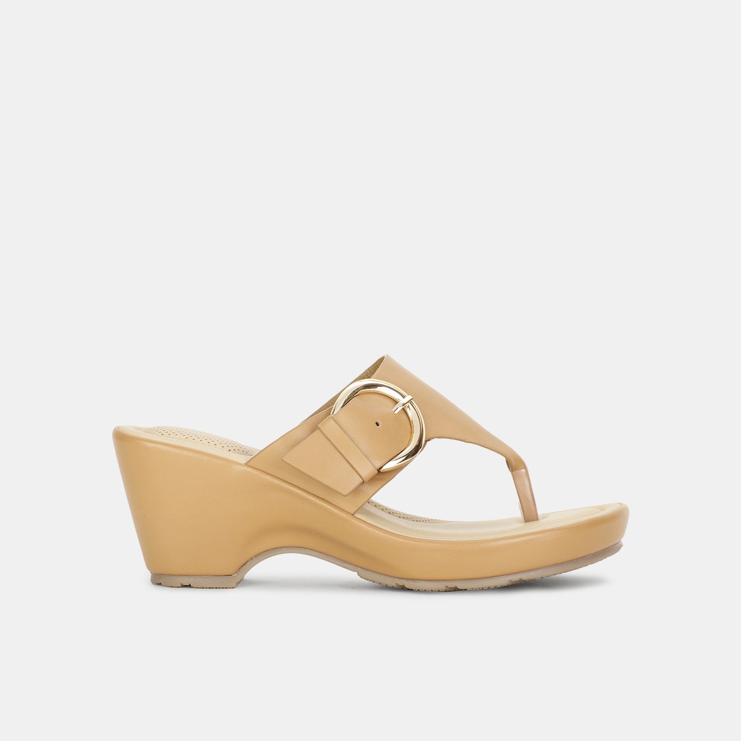 Bata comfit honey open toe mid-heel thongs for women