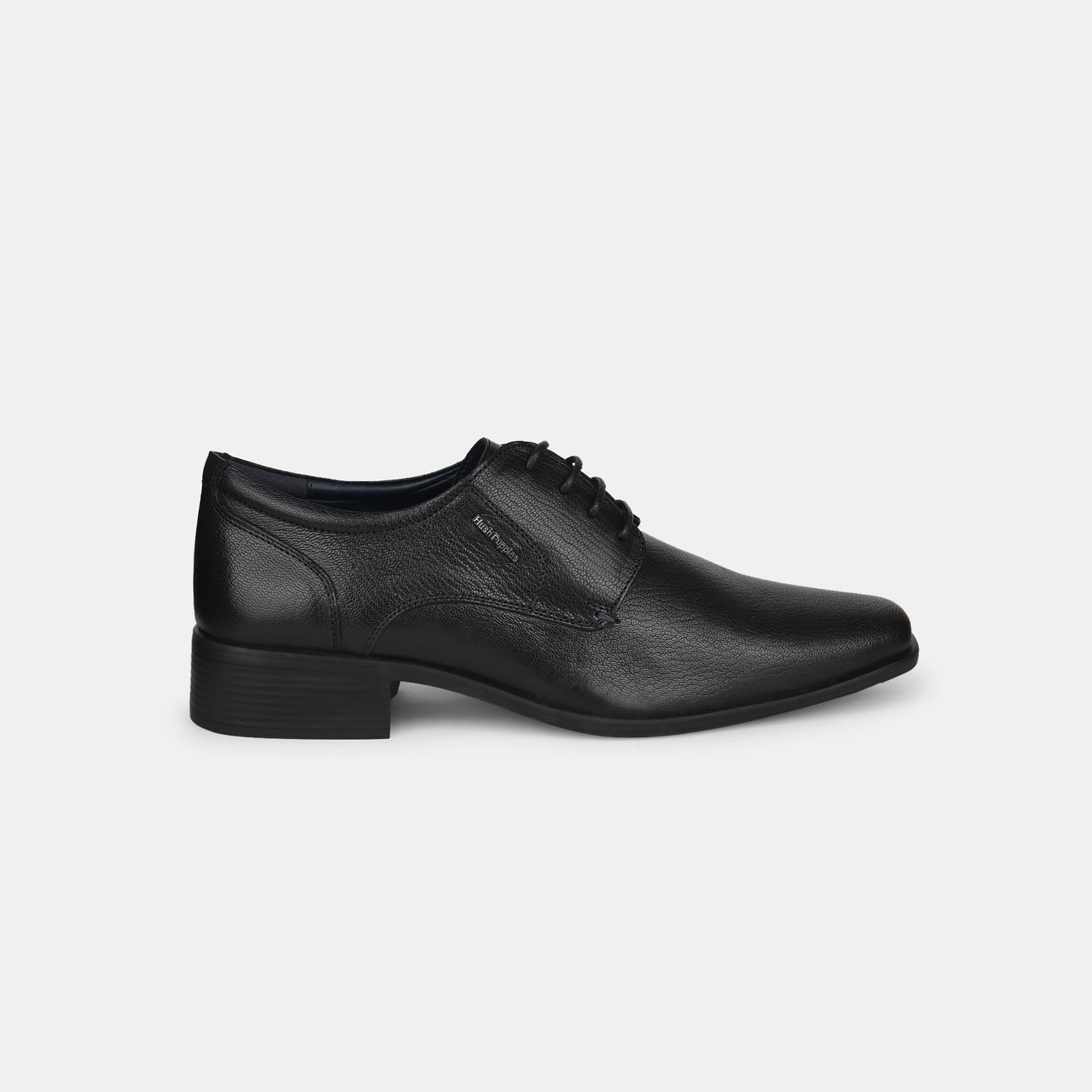 Hush Puppies Black Derby Formal Shoes For Men