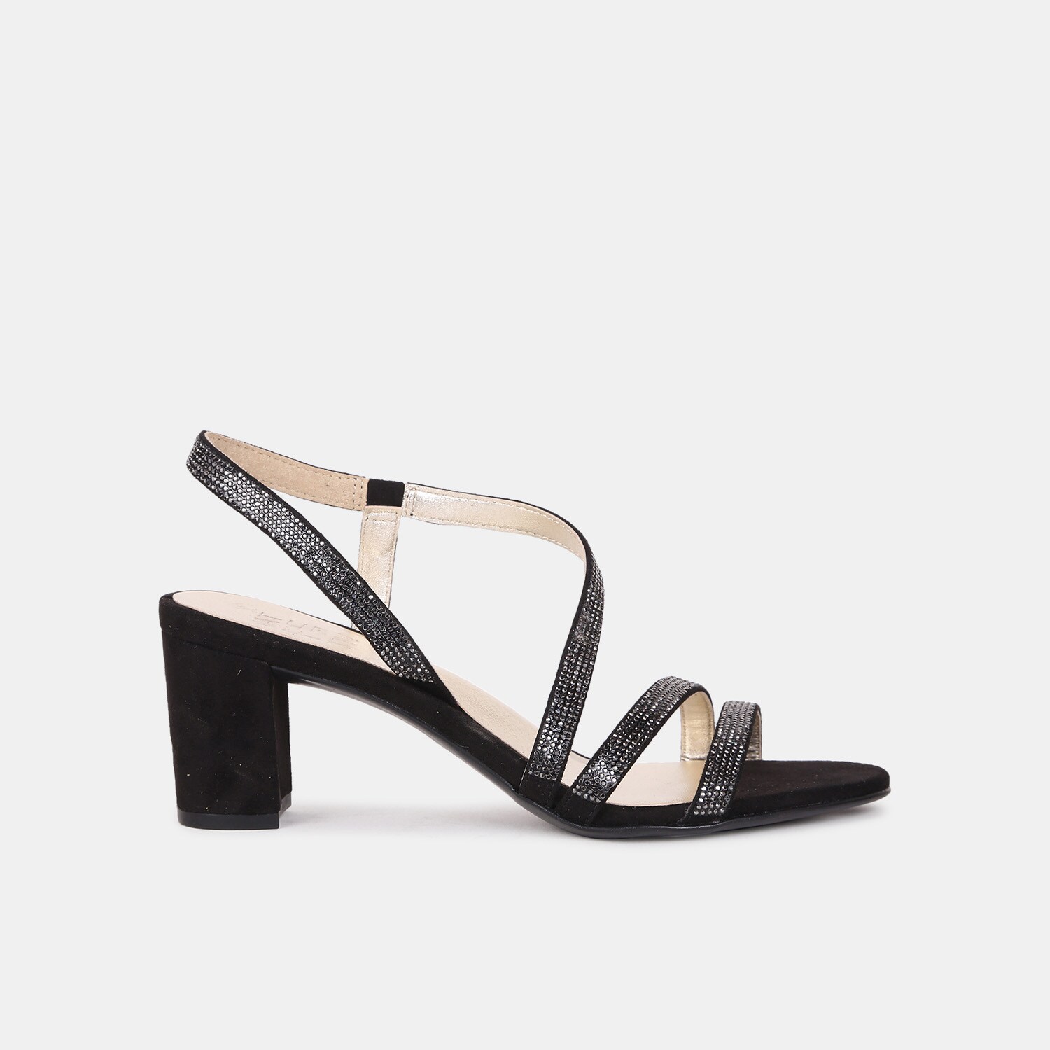 Naturalizer black block heel sandals for women