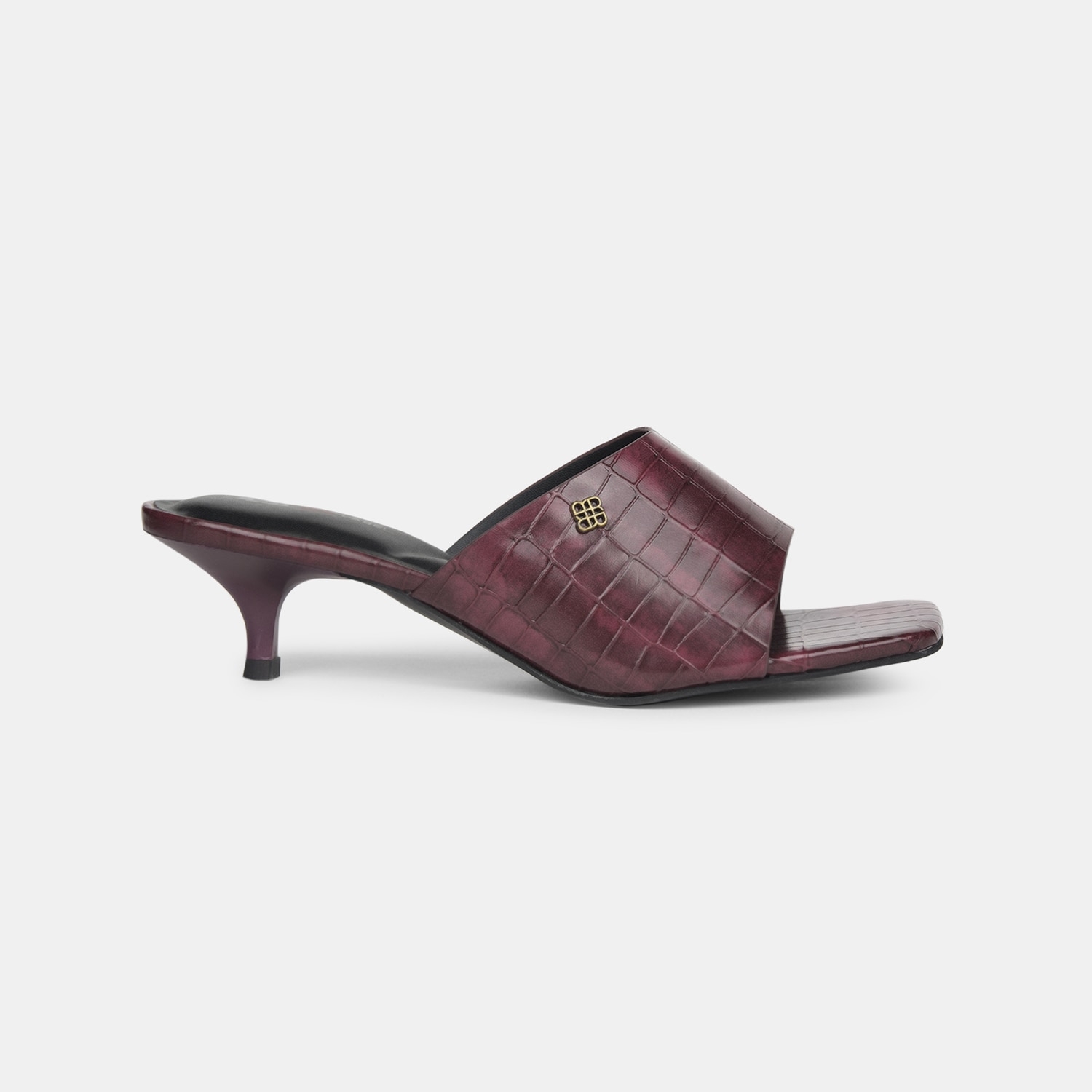 Red Label Maroon Mules For Women