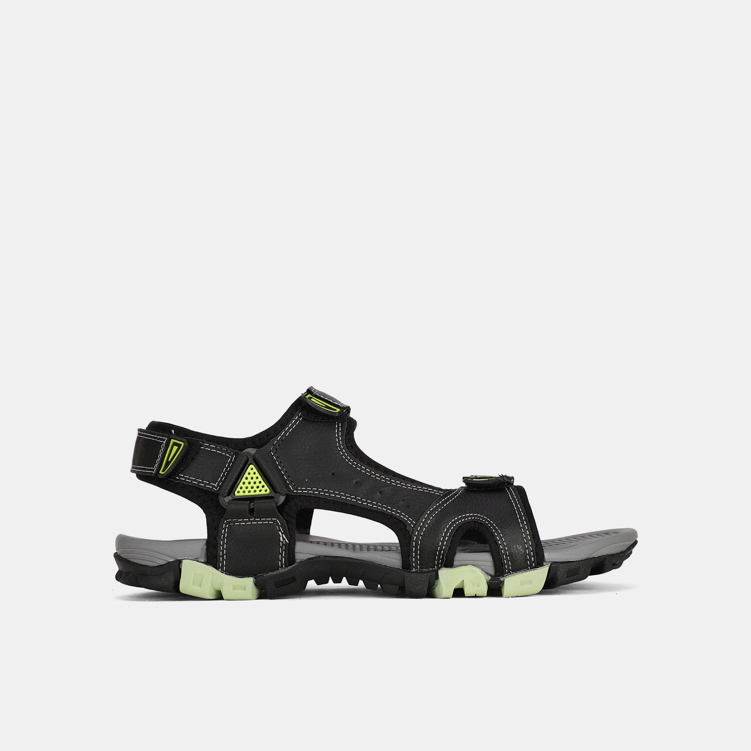 Power Black Sports Sandals For Men