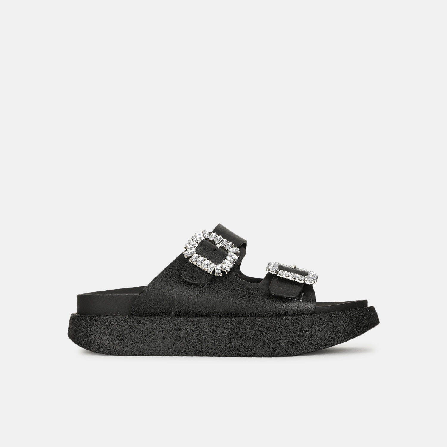 Bata red label black casual mule slippers for women