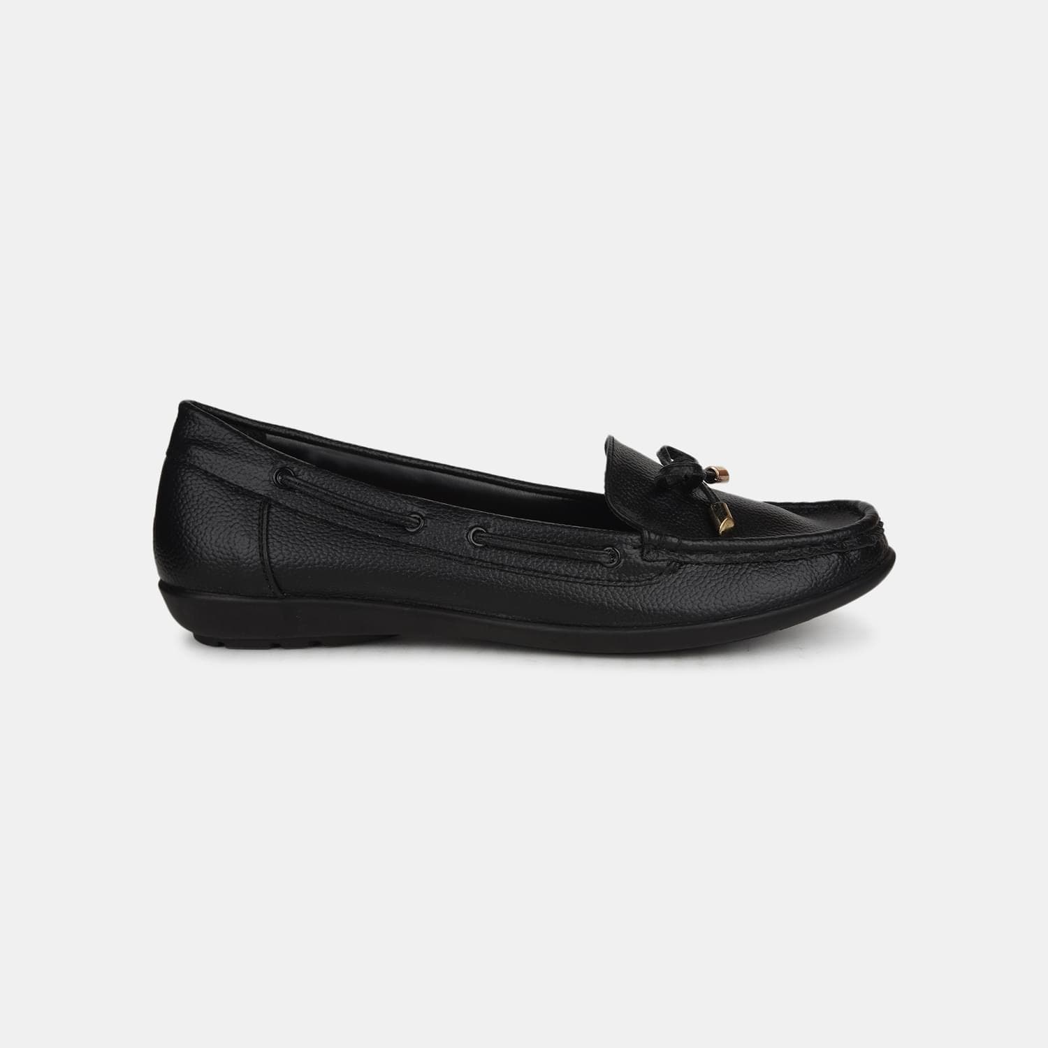 Bata black ballerina moccasins for women