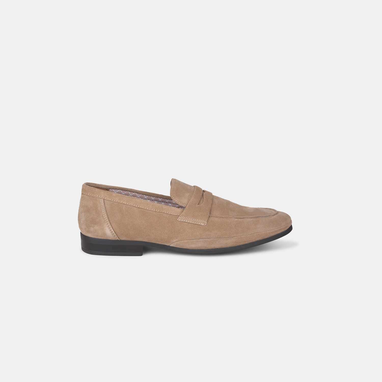 Red Label Beige Loafers For Men