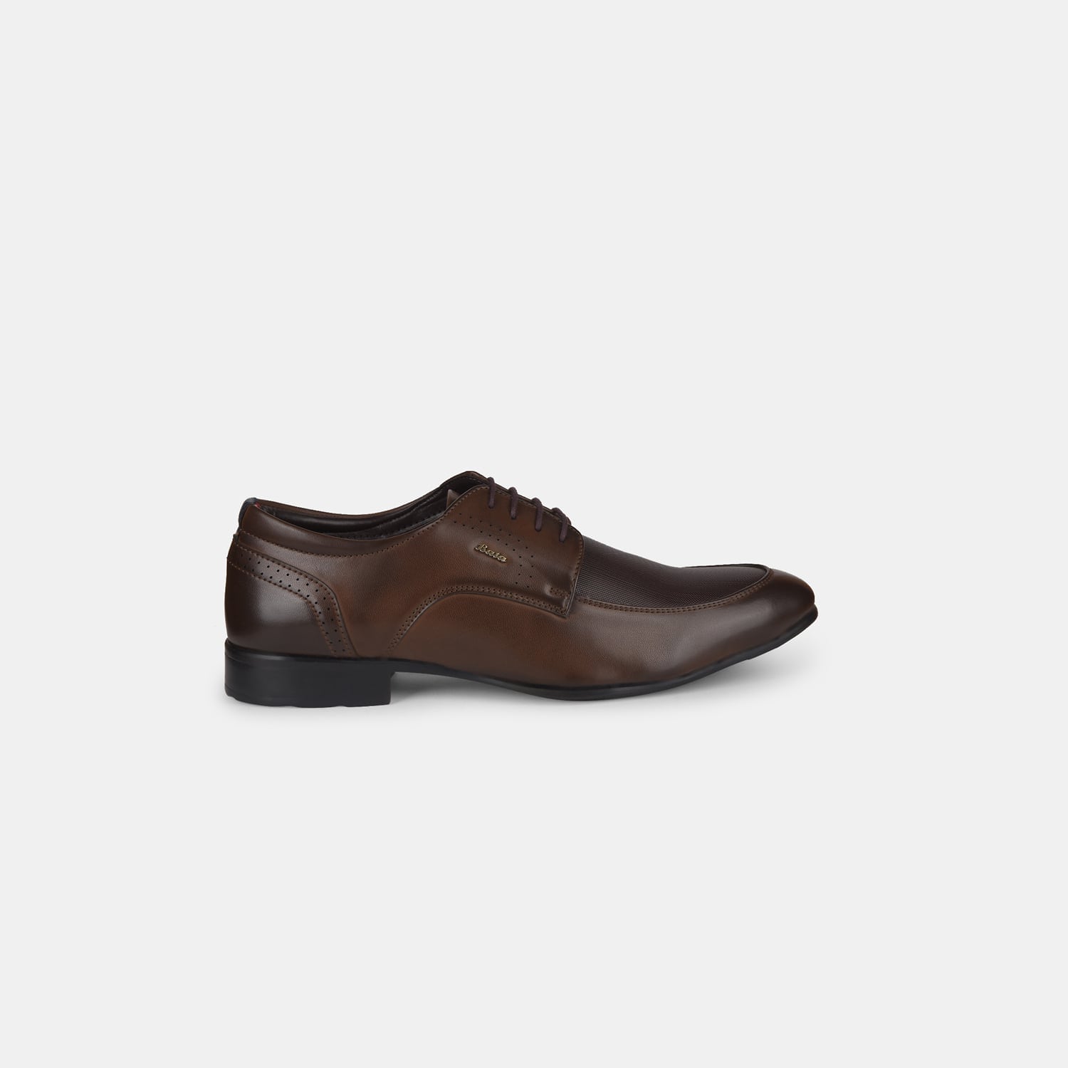 Bata Brown Formal Lace-Up Shoes For Men