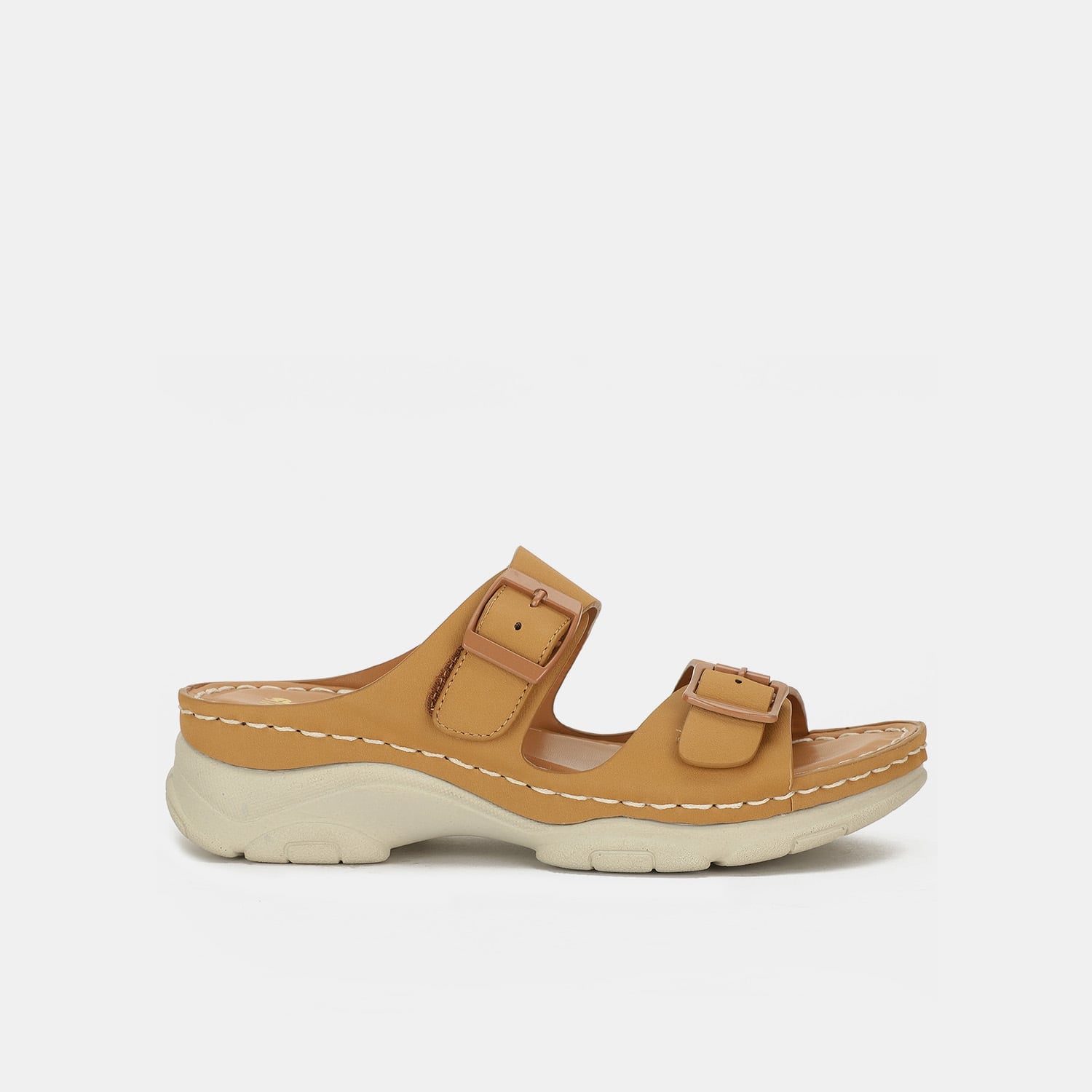 Bata comfit tan casual mule slippers for women