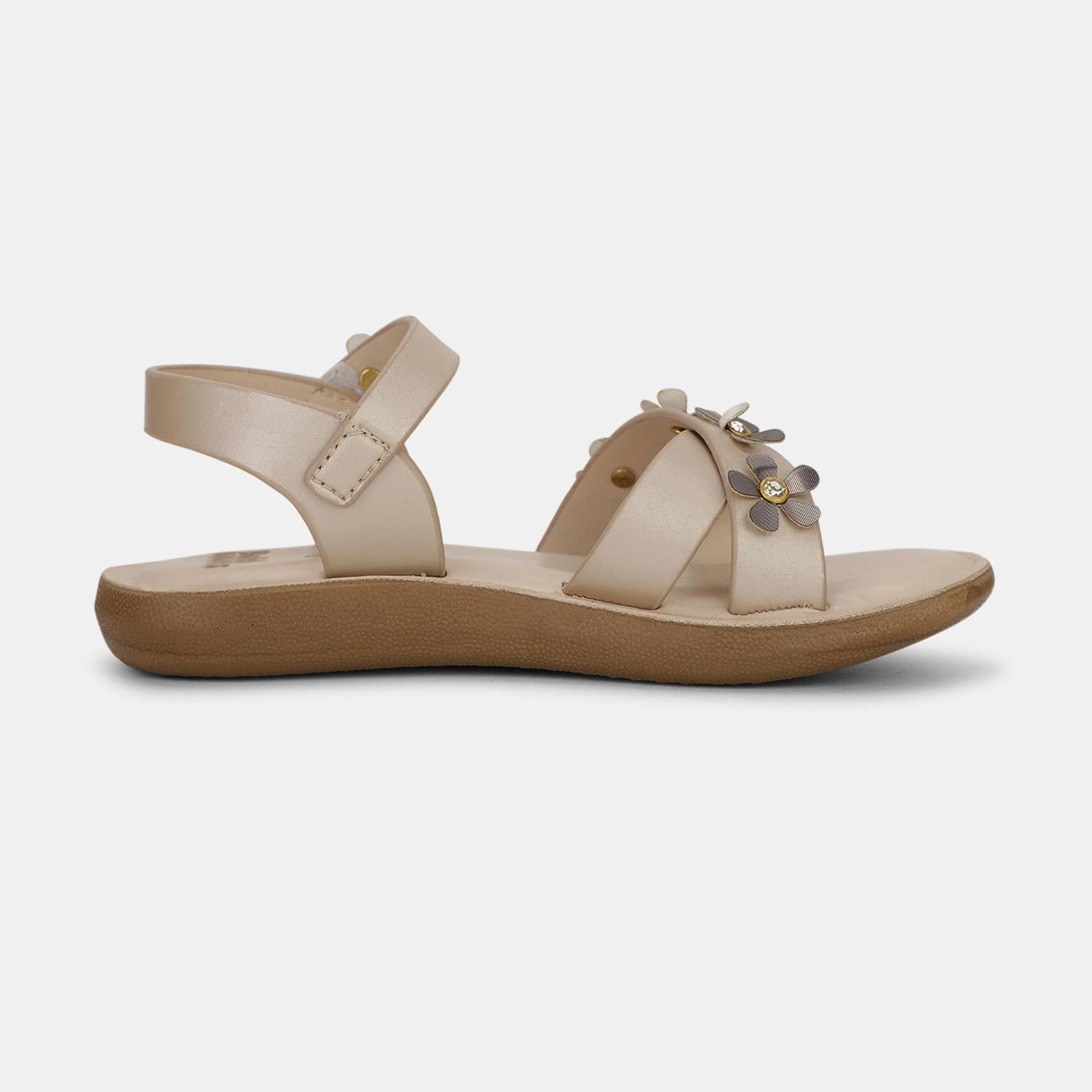 BUBBLEGUMMERS GOLD SANDALS FOR GIRLS