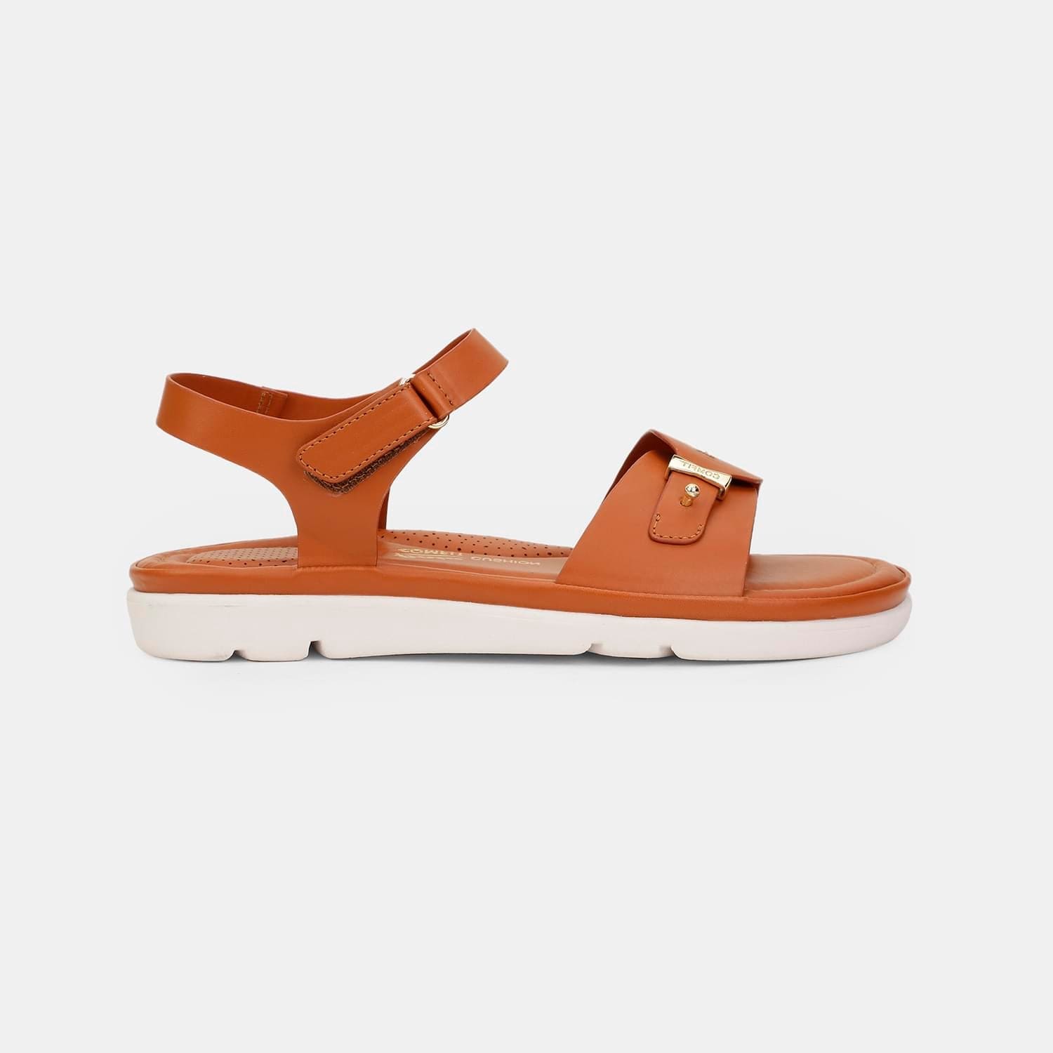 Bata Comfit Tan Flat Sandals for Women