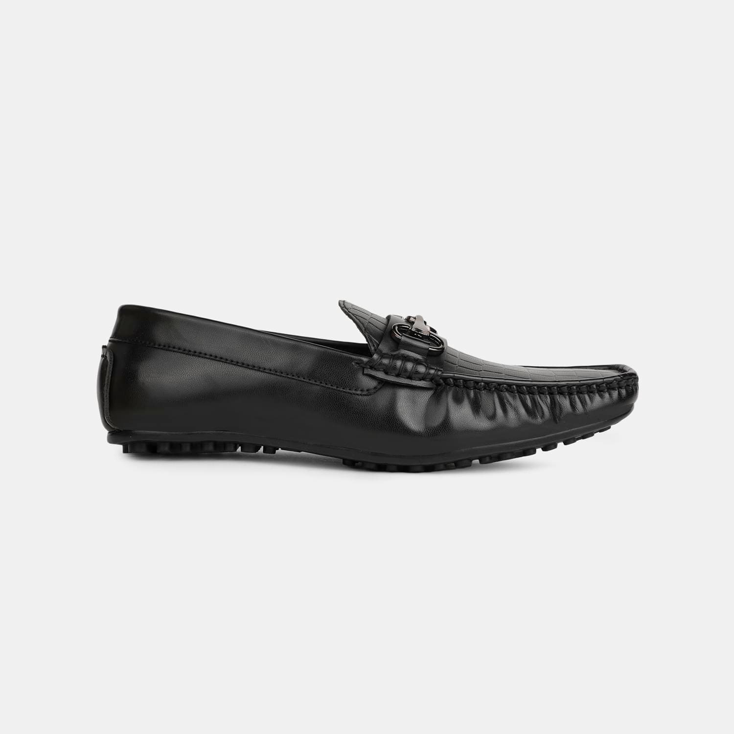 RED LABEL BLACK LOAFERS FOR MEN