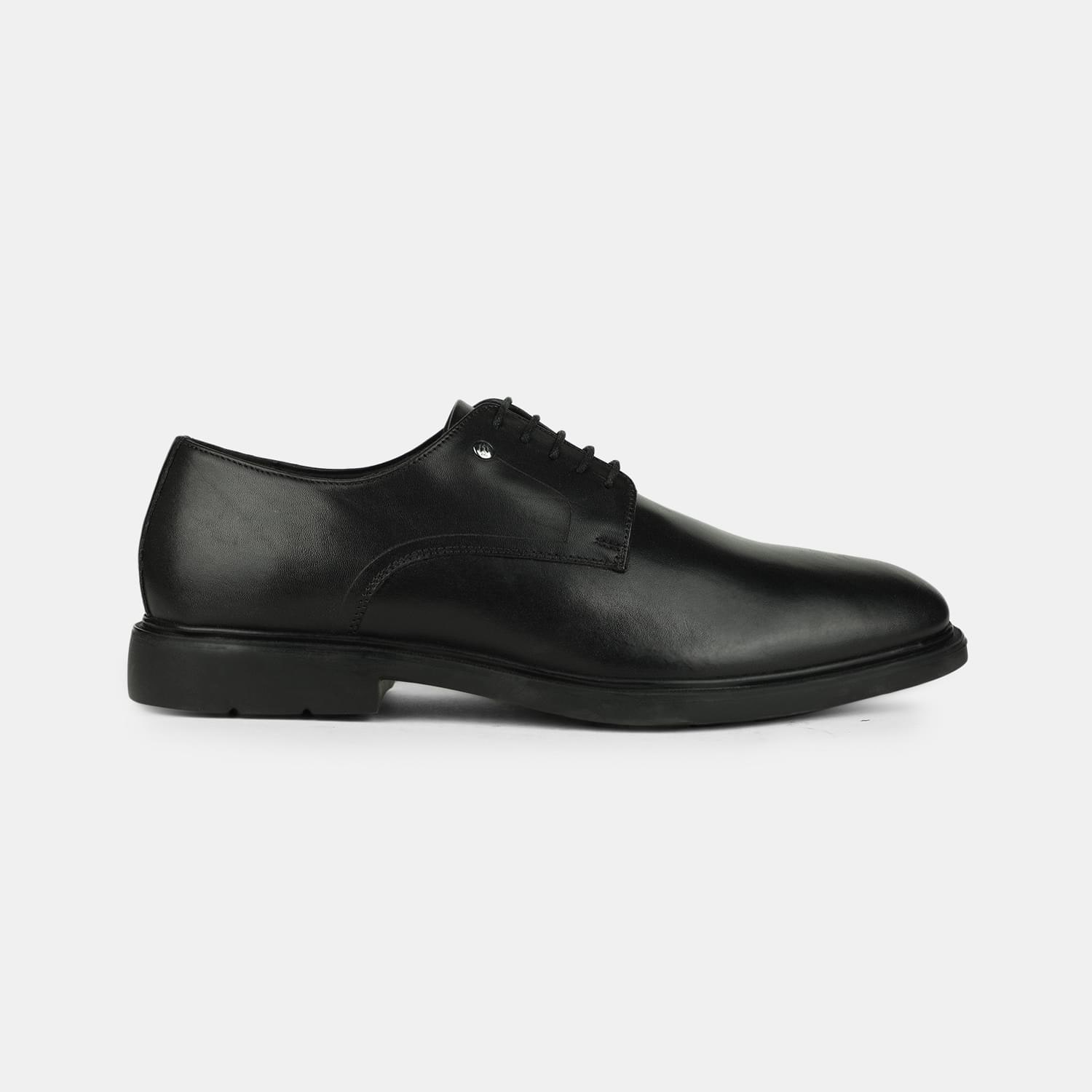 Hush Puppies Black Derby Formal Shoes For Men