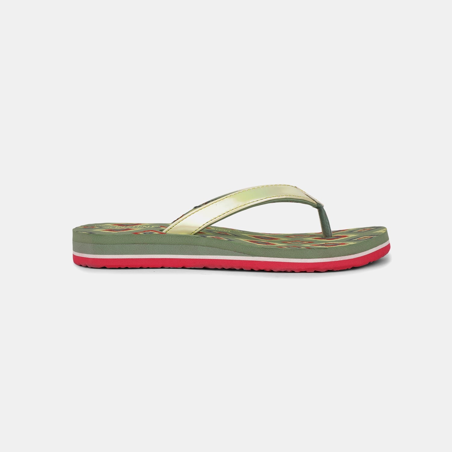 Bata Sunshine Light Green Flip-Flops For Women