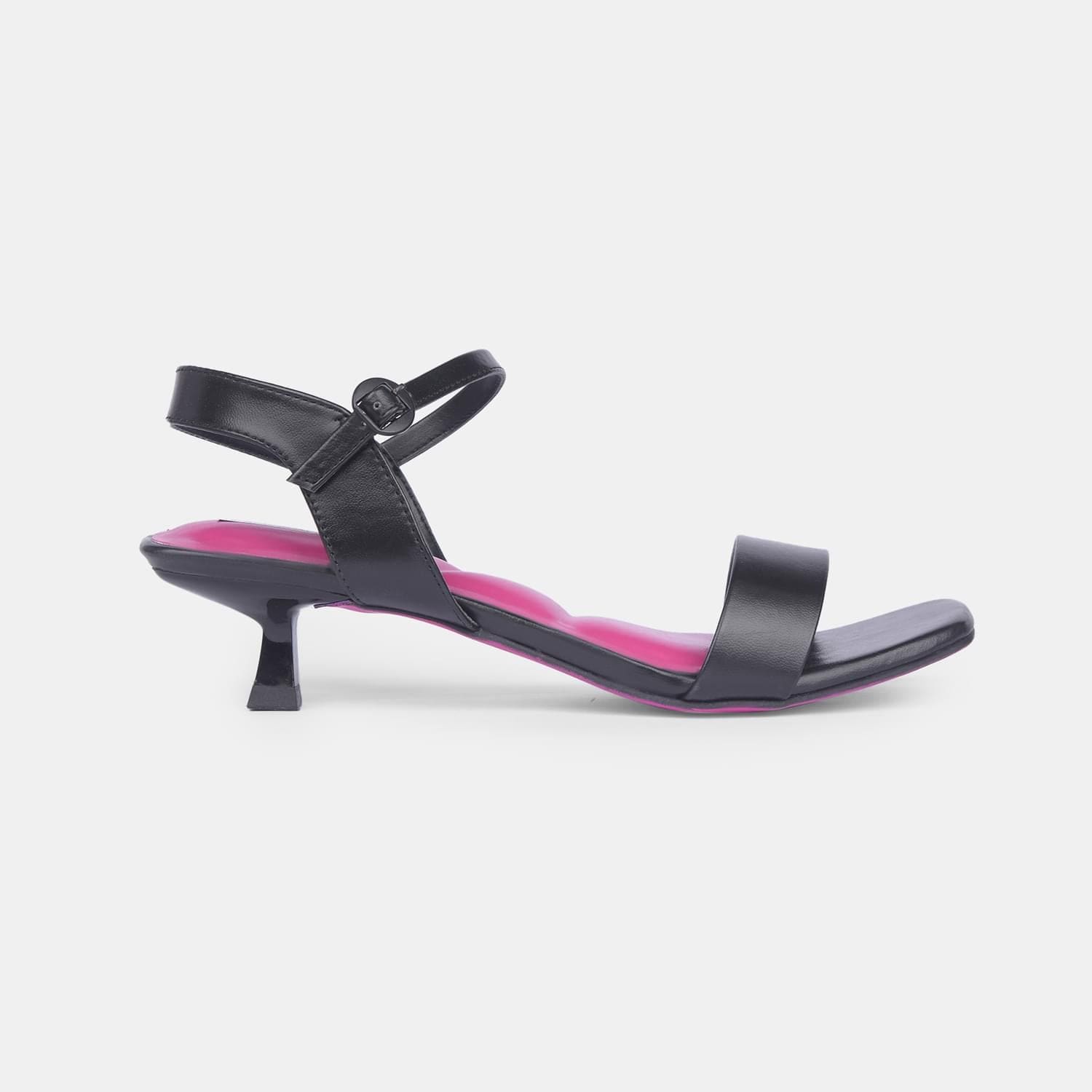 Bata red label black sandals for women