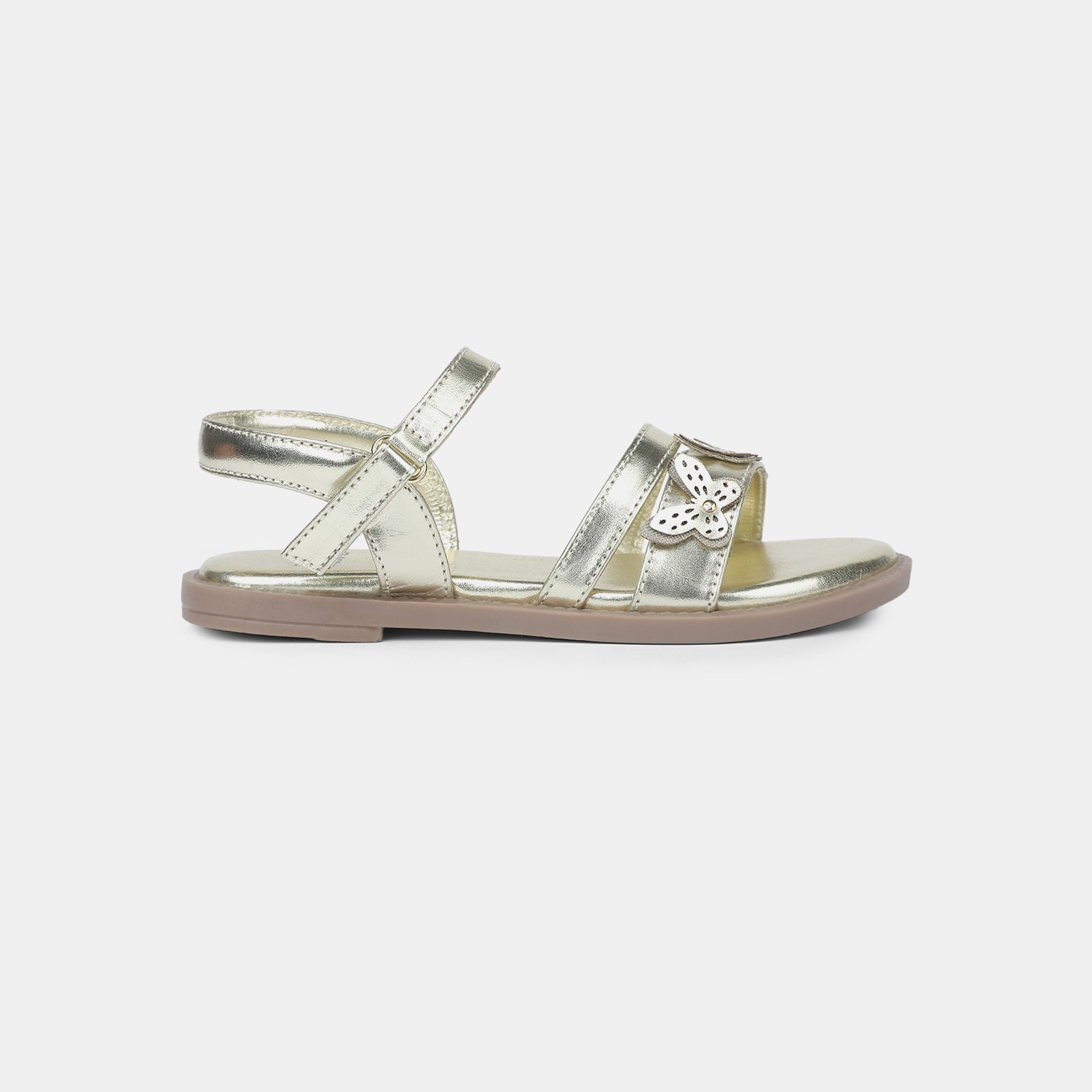 Bubblegummers Gold Sandal For Kids