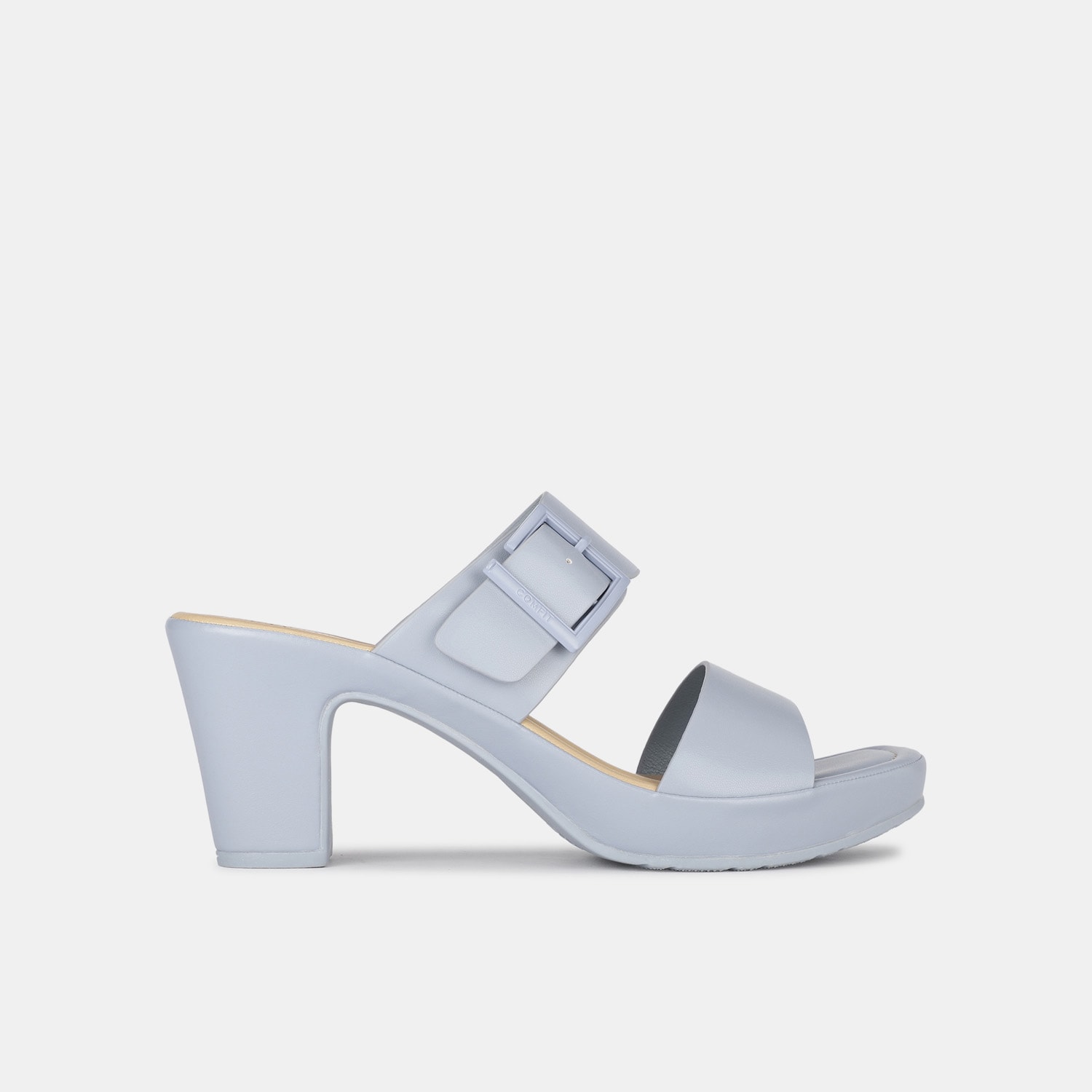 Bata comfit blue casual mid-heel mules for women