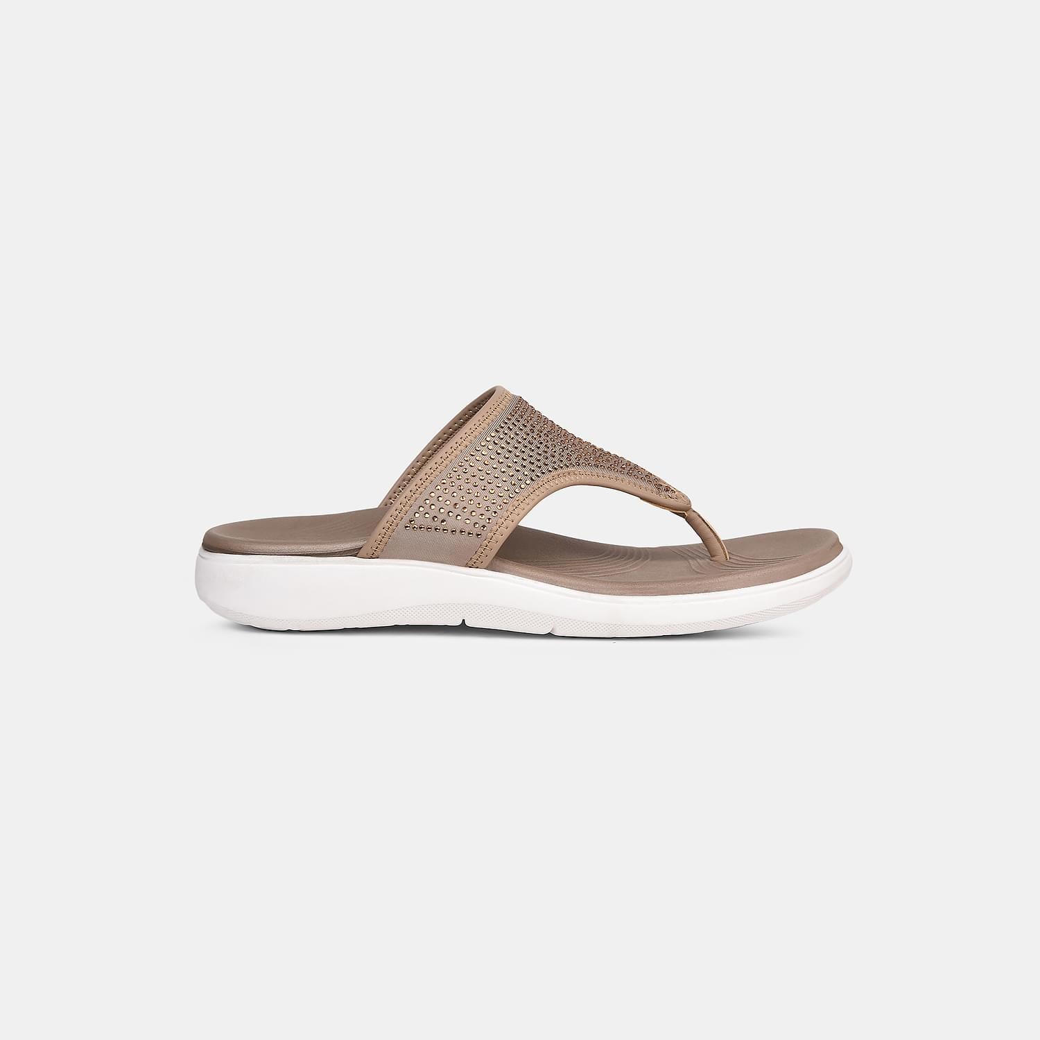 Bata Comfit Beige Thong for Women