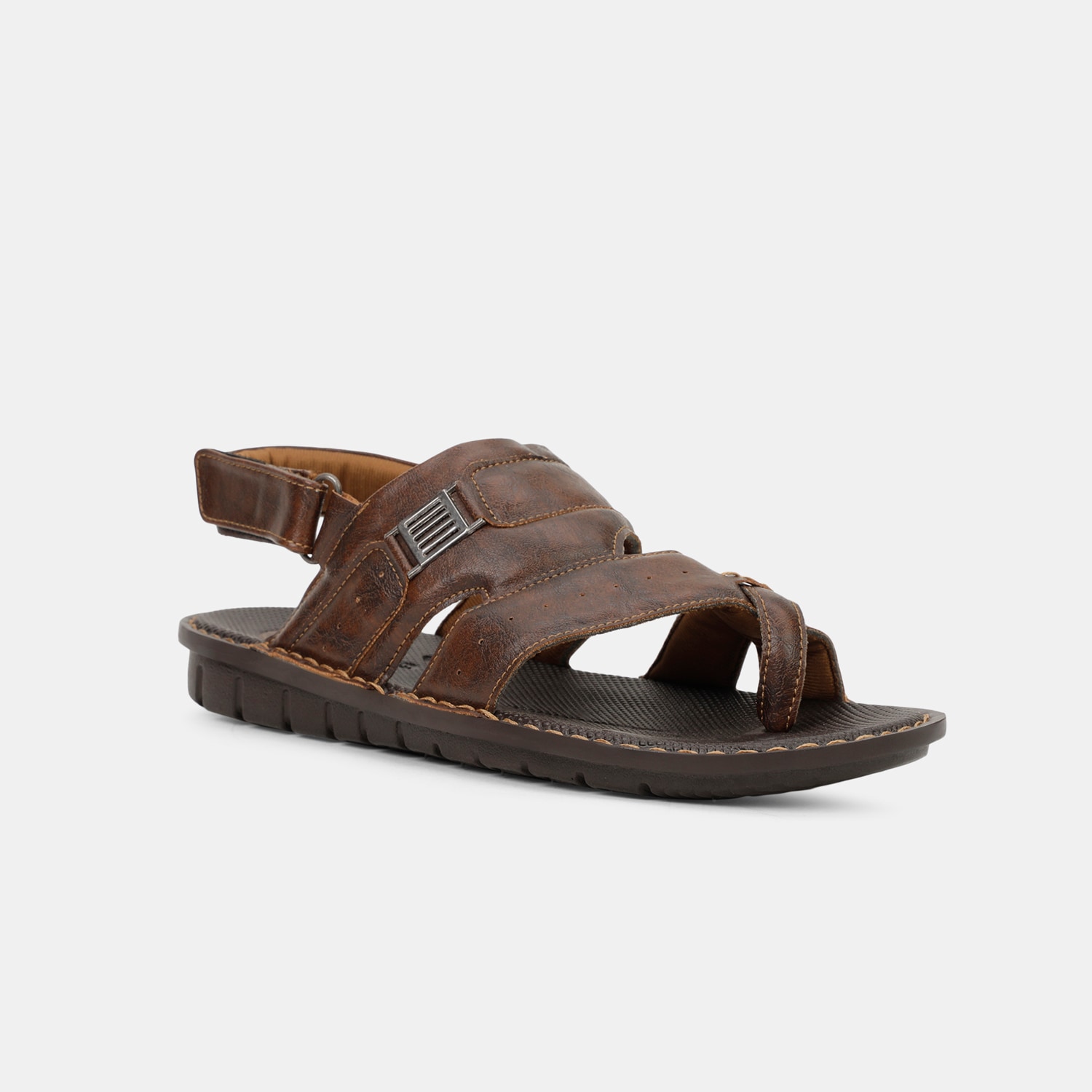 Bata Dark Brown Sandals For Men