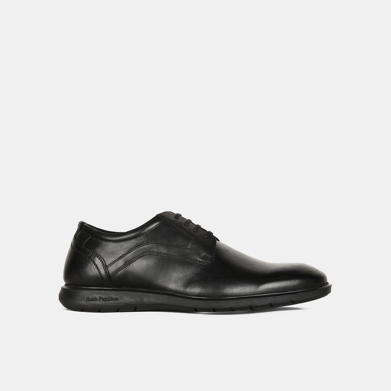 Hush Puppies Black Derby Formal Shoes For Men