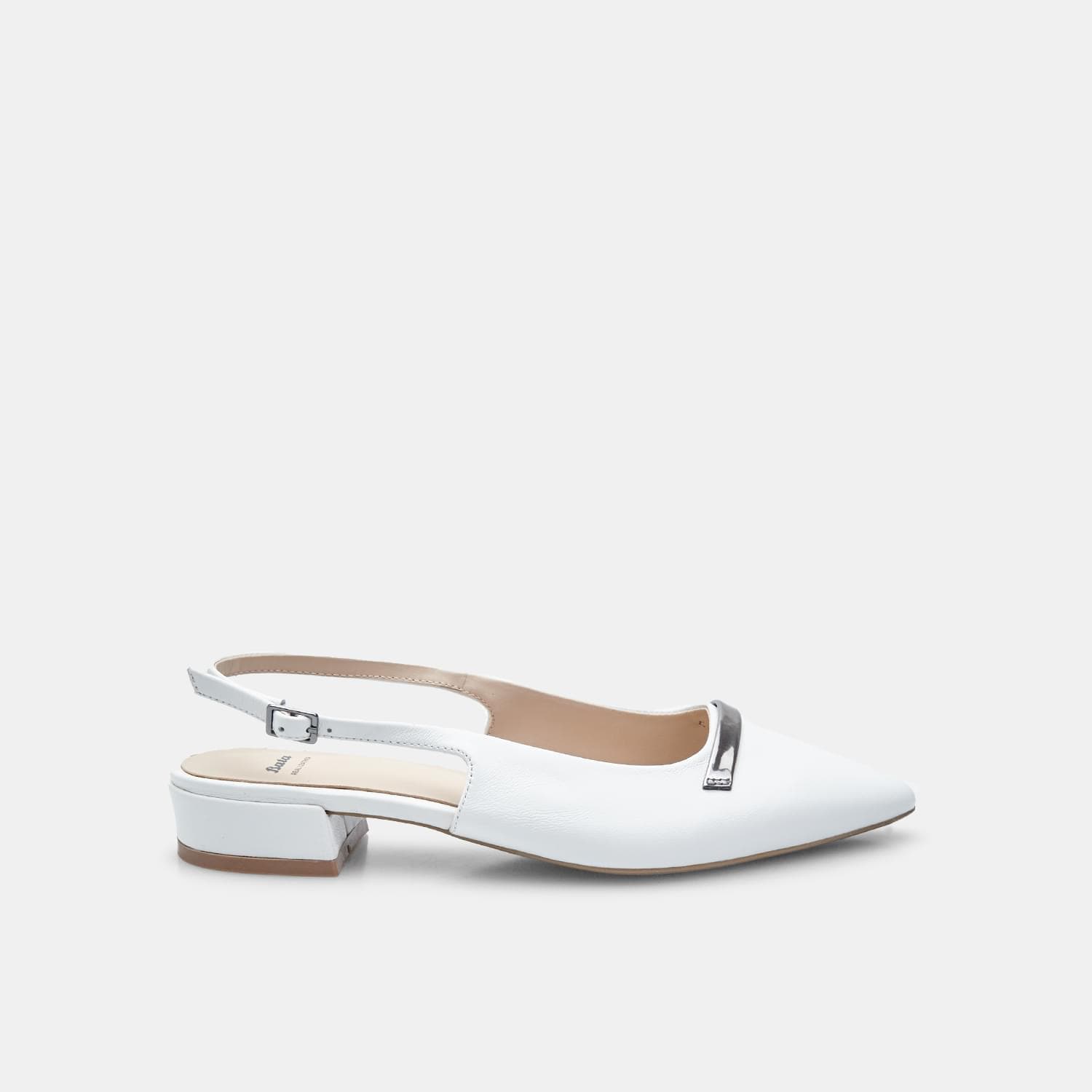 Kožené slingback baleríny Baťa
