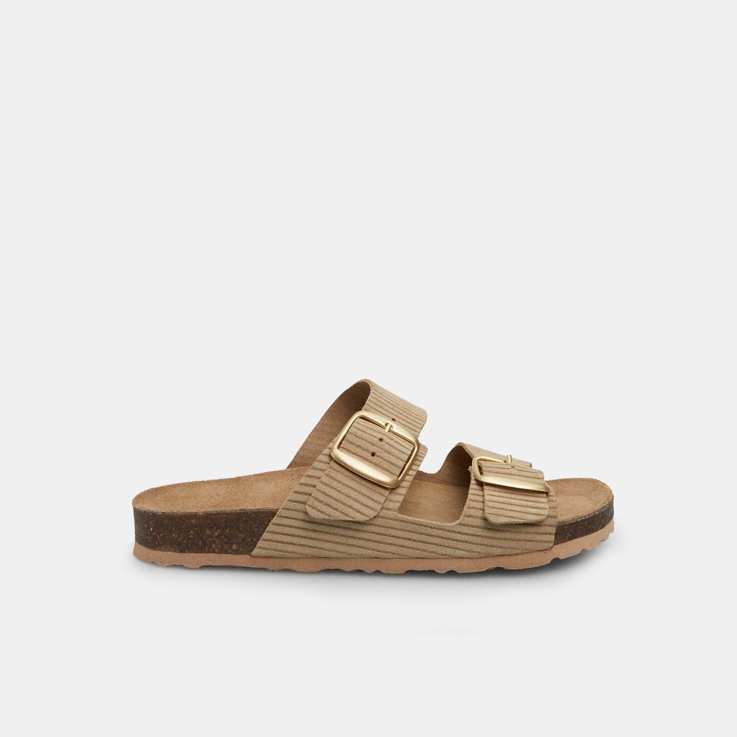 Dámské kožené footbed pantofle