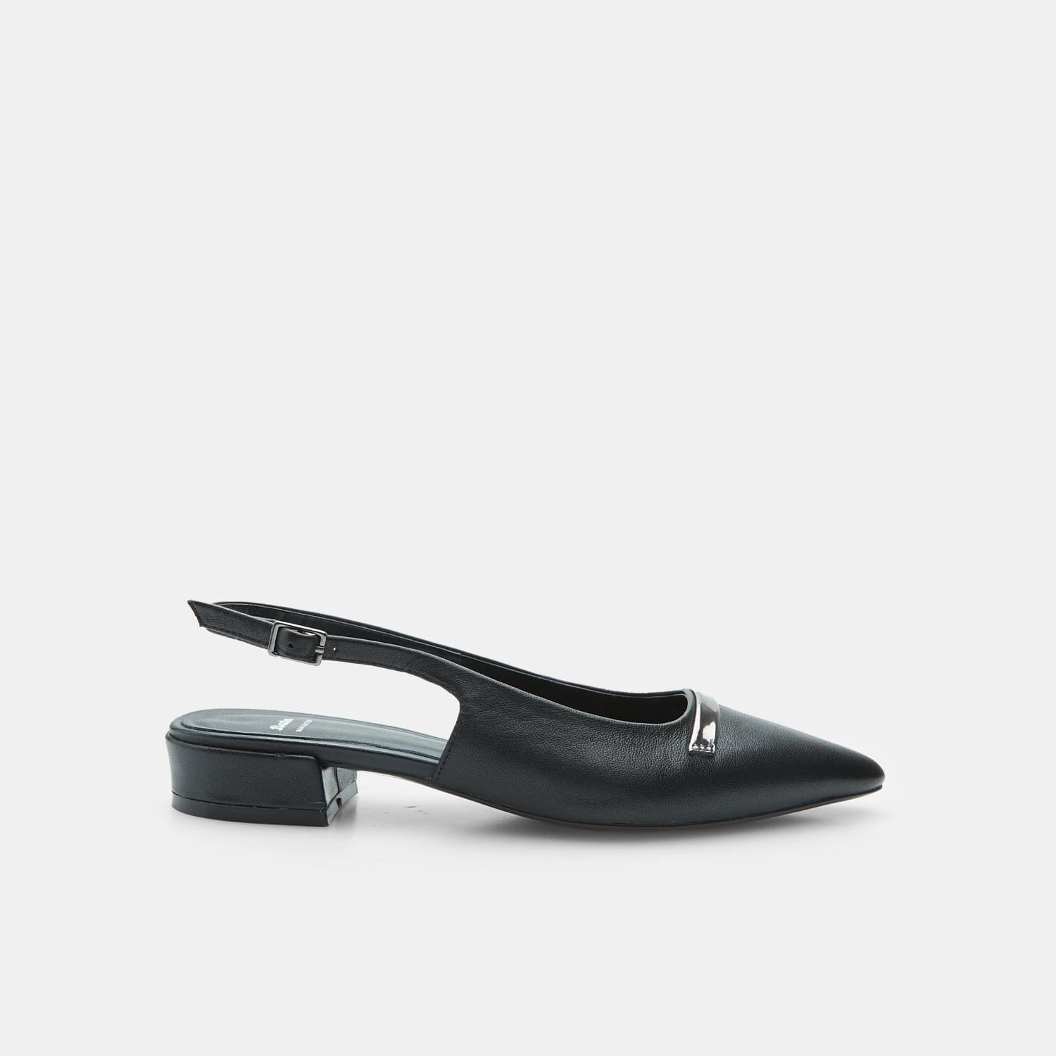 Kožené slingback baleríny Baťa