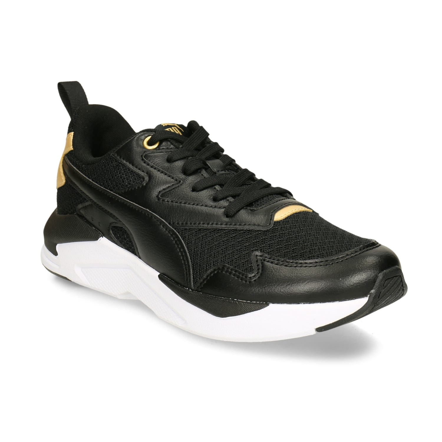 Černé dámské sneakersky se zlatými detaily