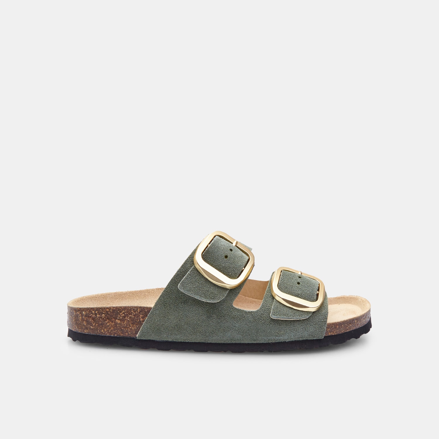 Dámské kožené footbed pantofle