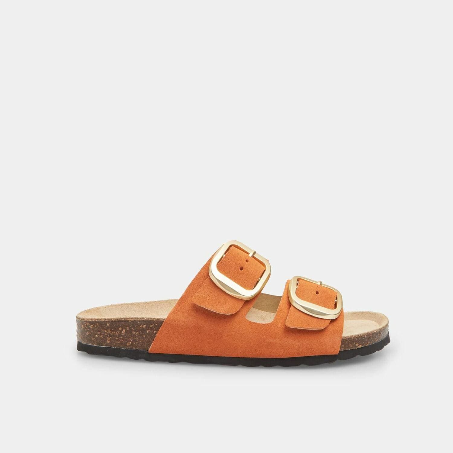 Dámské kožené footbed pantofle