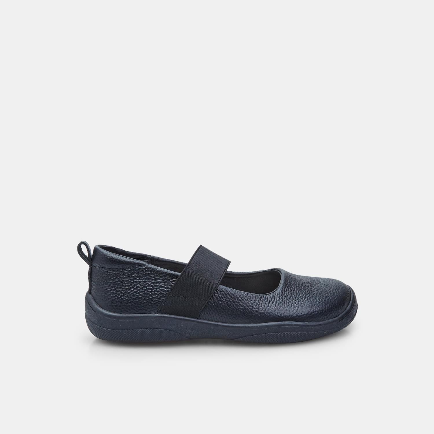 Kožené černé baleríny pro dívky Barefoot hybrid Baťa