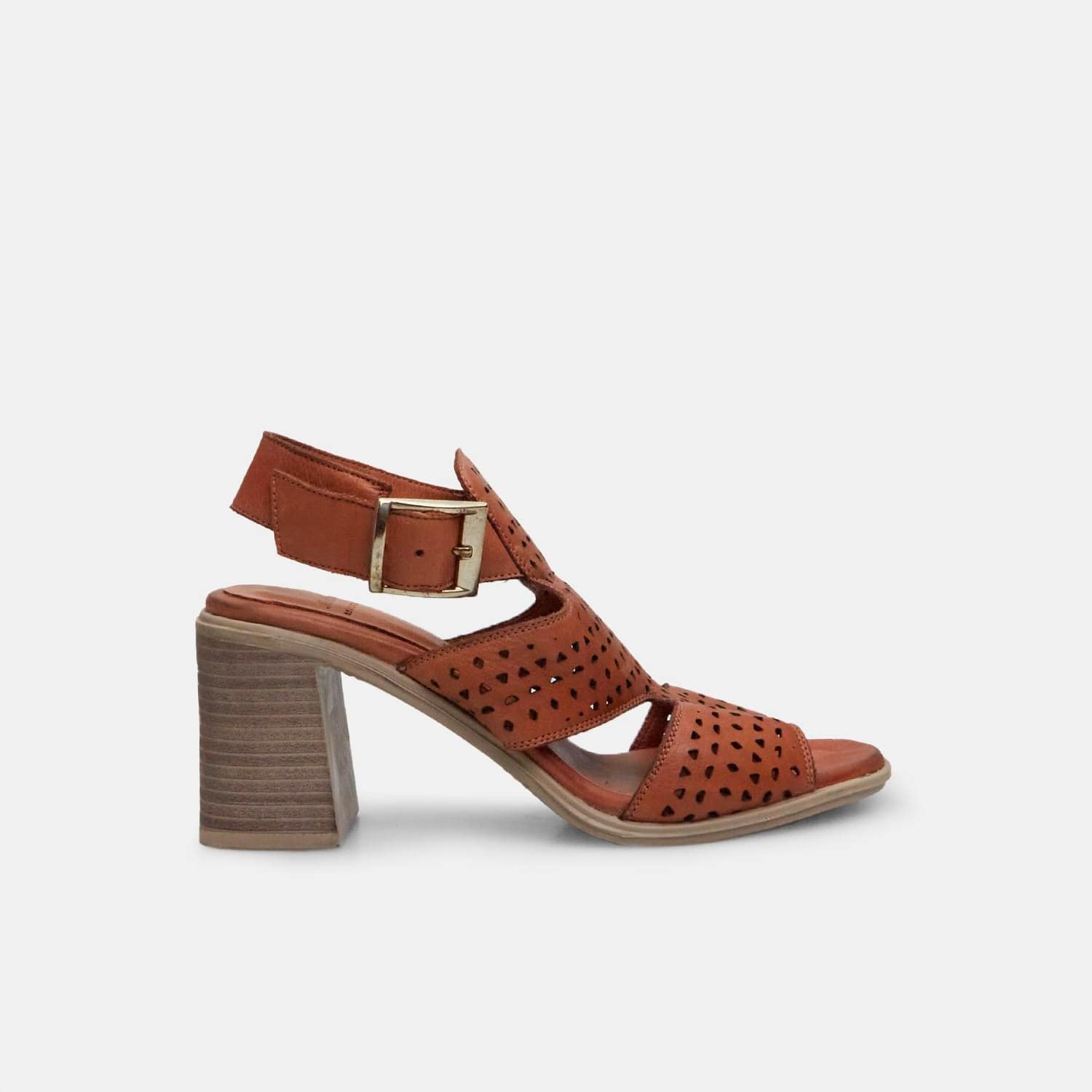 Sandalo in pelle da donna con tacco 7 cm BATA