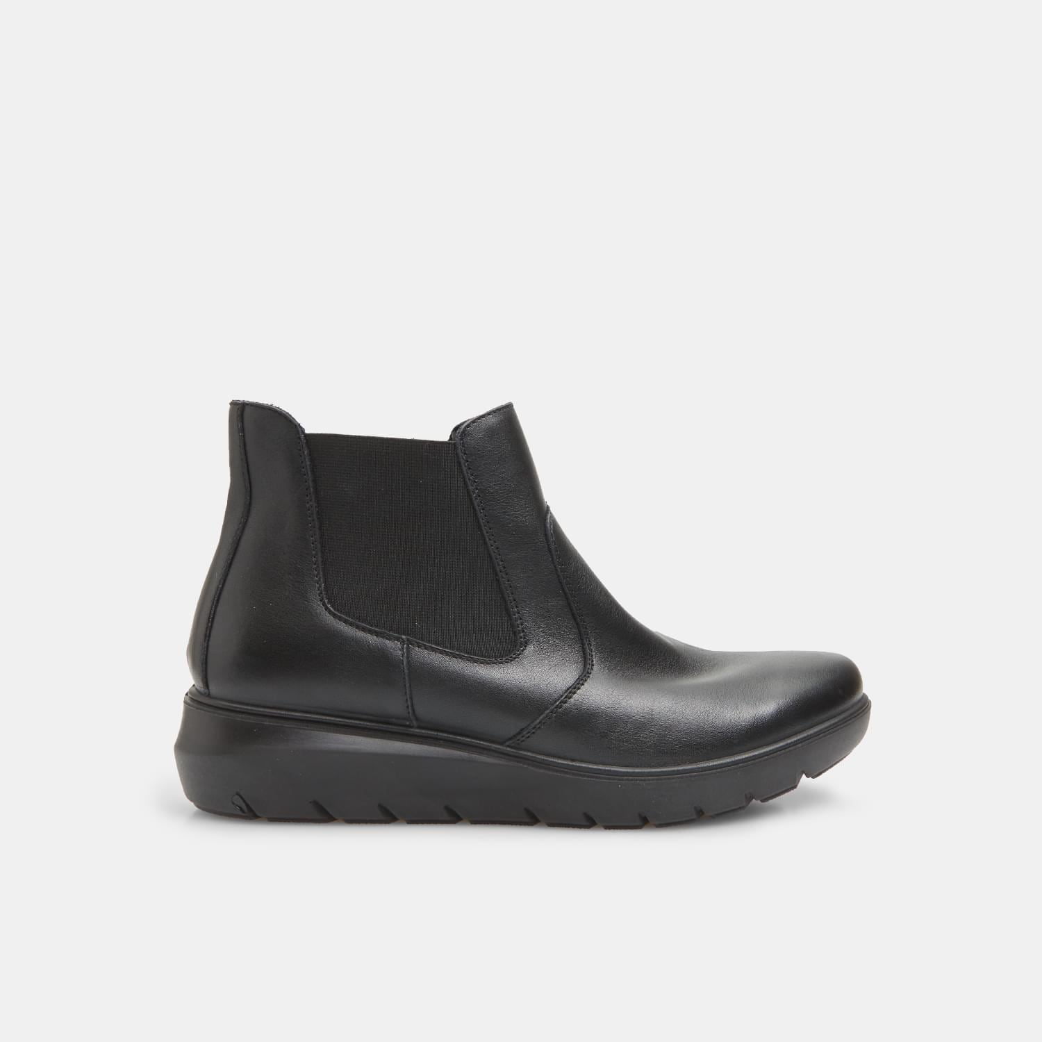 Stivaletto da donna in pelle con zeppa