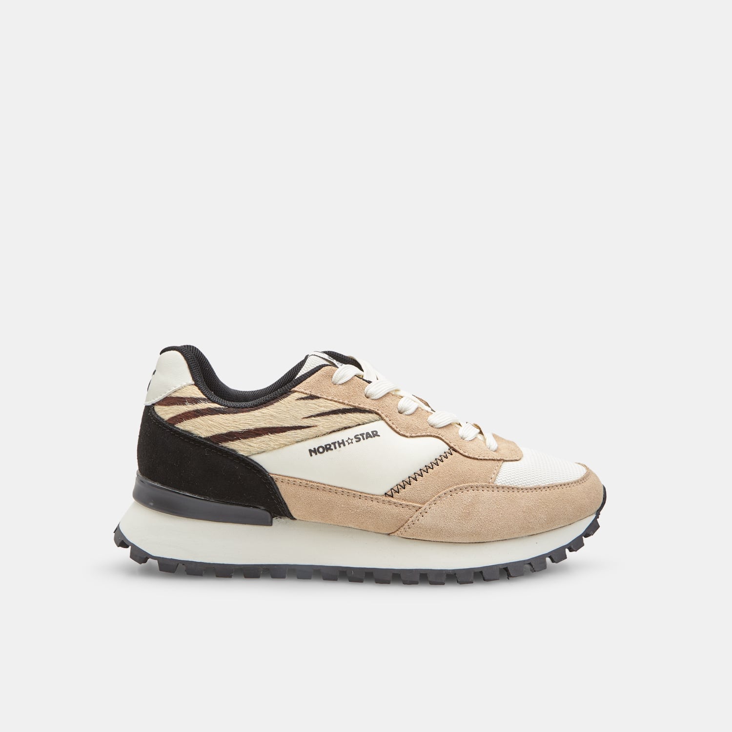 Sneaker da donna North Star con inserti animalier