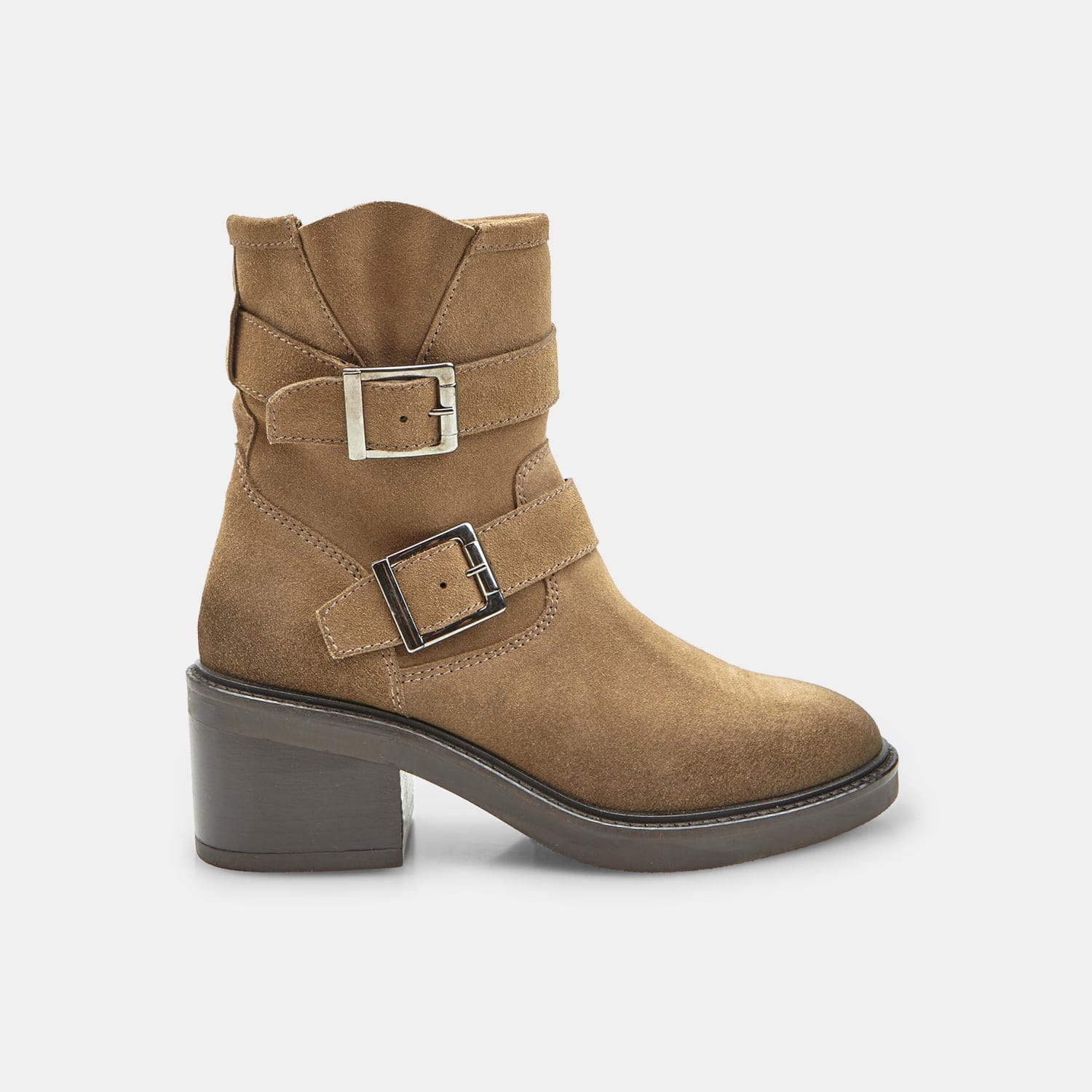 Stivaletto da donna in suede con doppia fibbia Bata