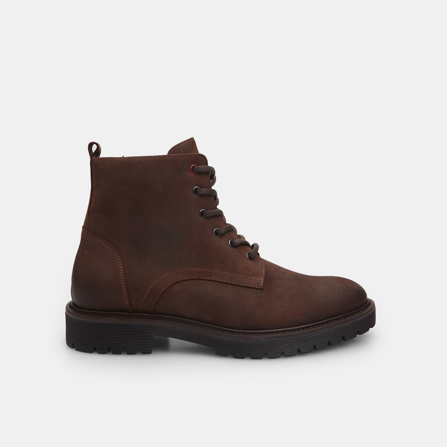 Stivaletto da uomo in pelle con suola track