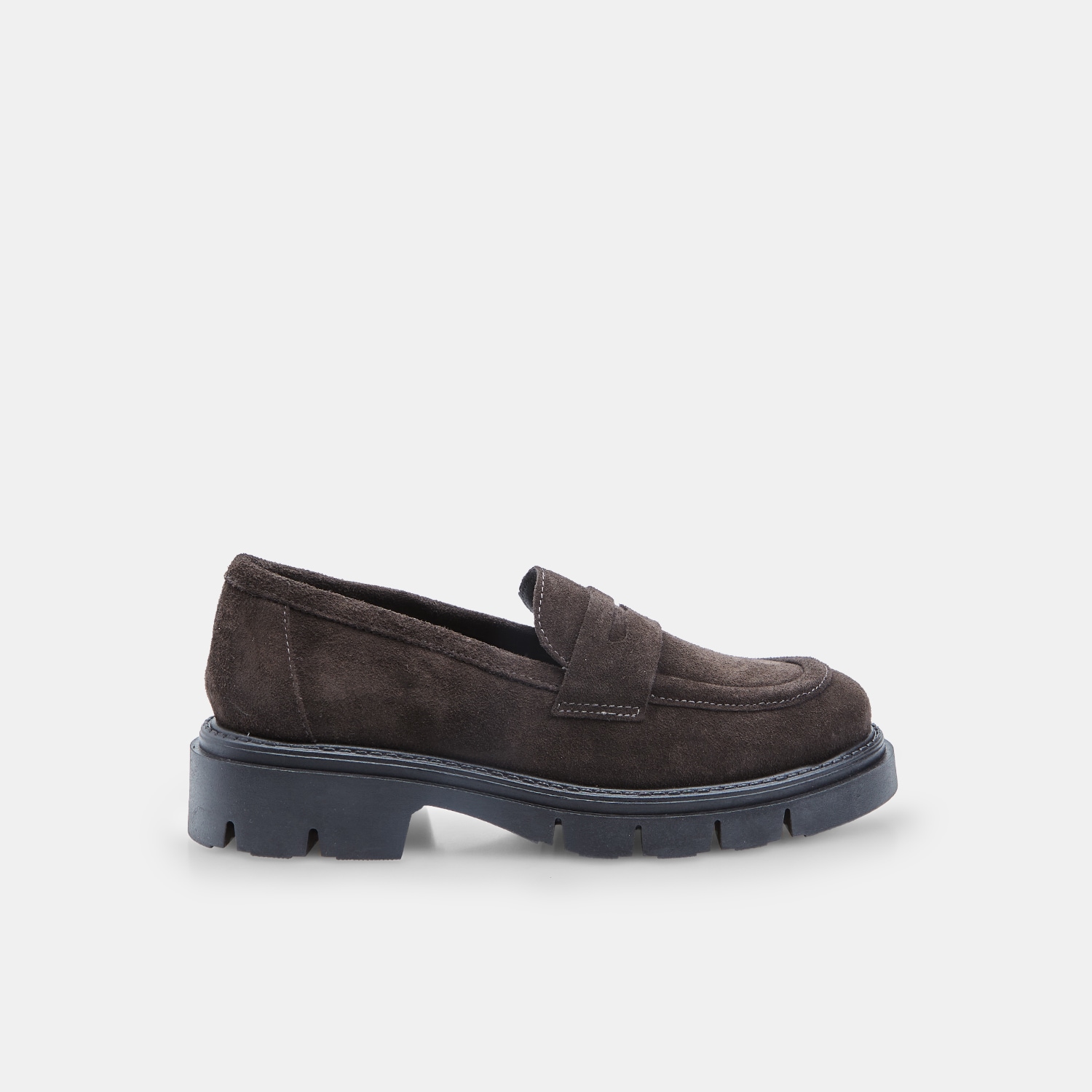 Mocassino da donna in nubuck con suola track
