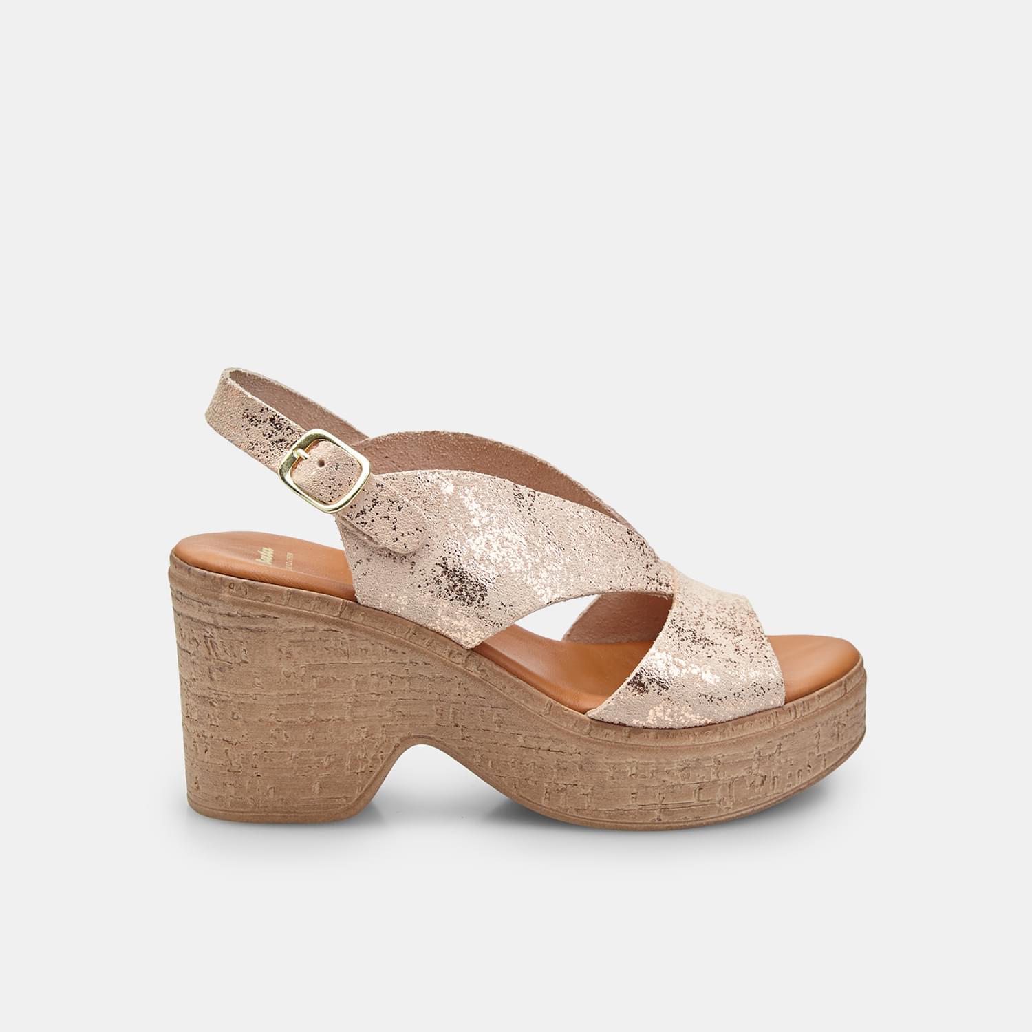 Sandali da donna in nubuck con zeppa BATA