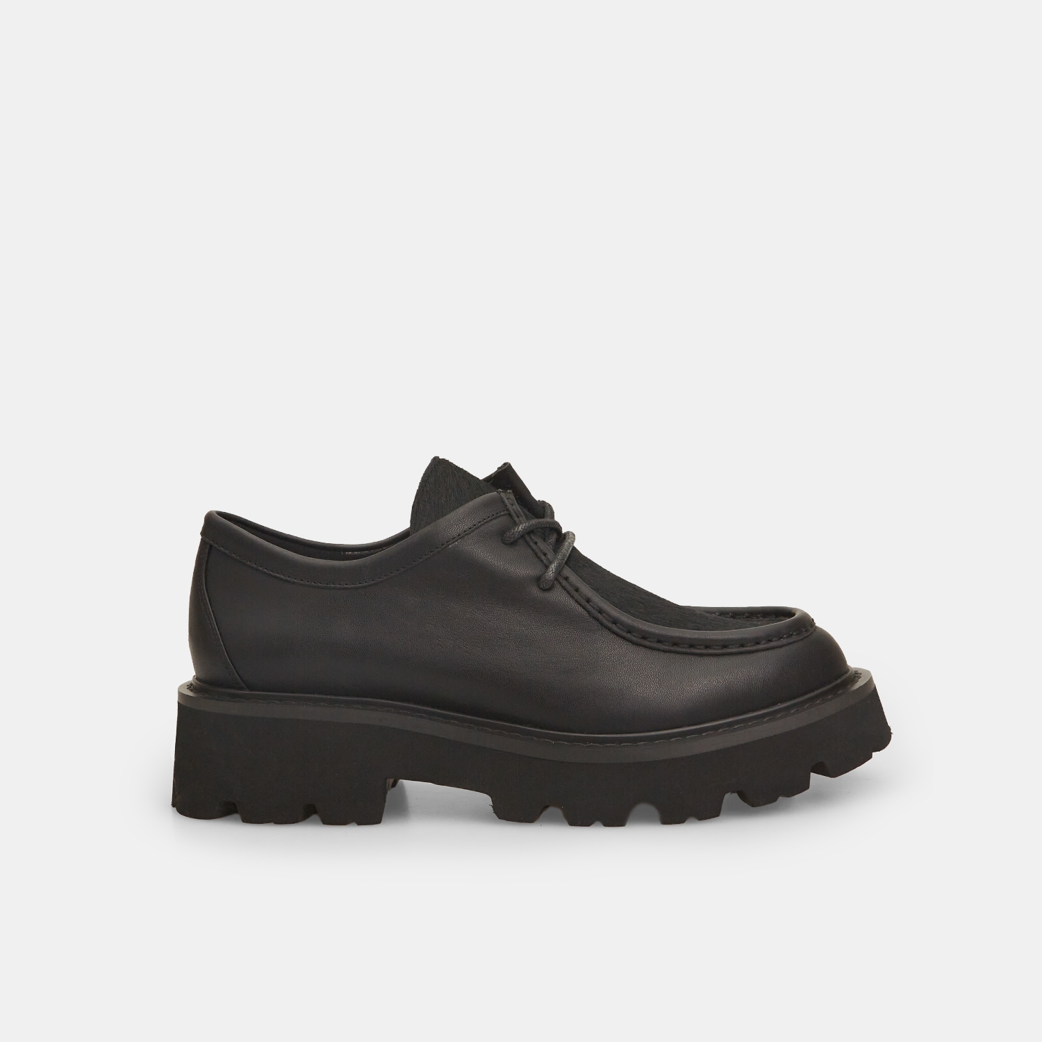 Stringate da donna in pelle con suola track