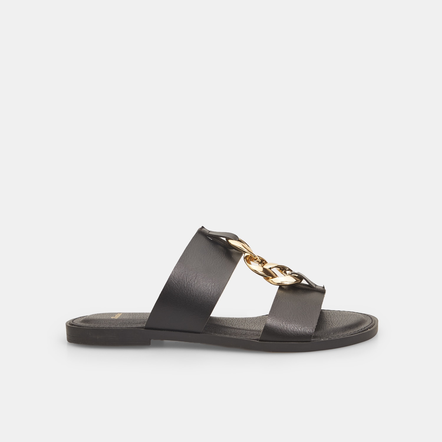Ciabatte flat da donna con dettaglio catena